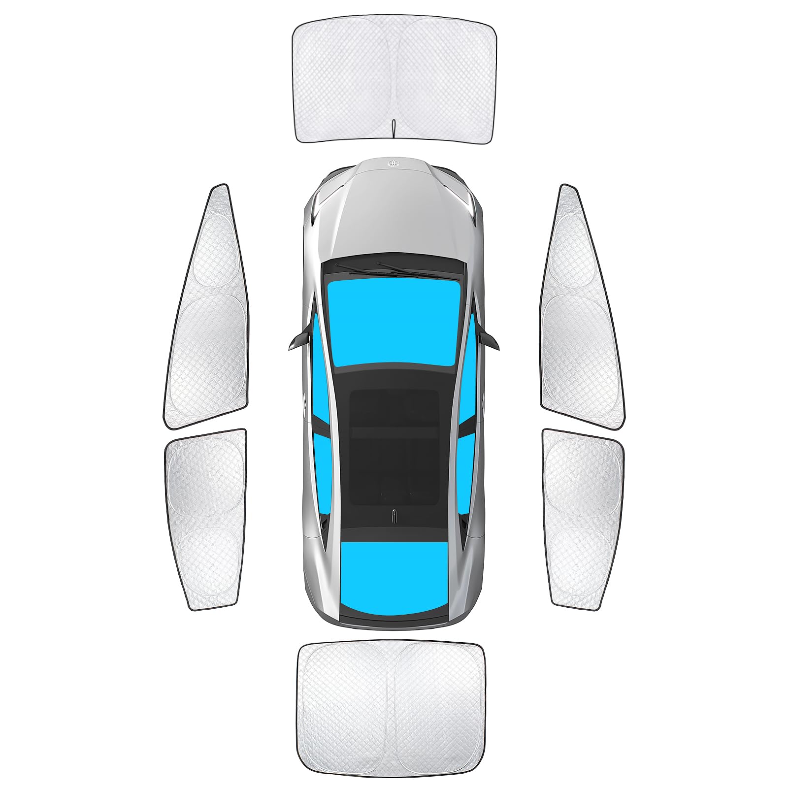 Kmf 6Pcs Full Window Sun Shades Custom Fit For Toyota Prius 2023-2025 Accessories, Prius Visor Privacy Car Window Covers Sunshad