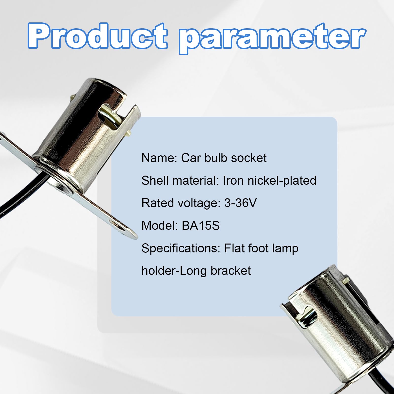 Augeny 2PCS Car Light Bulb Socket, BA15S LED Bulb Light Lamp Socket Adapter, 1156 Light Bulb Socket Holder with Wire Connector,