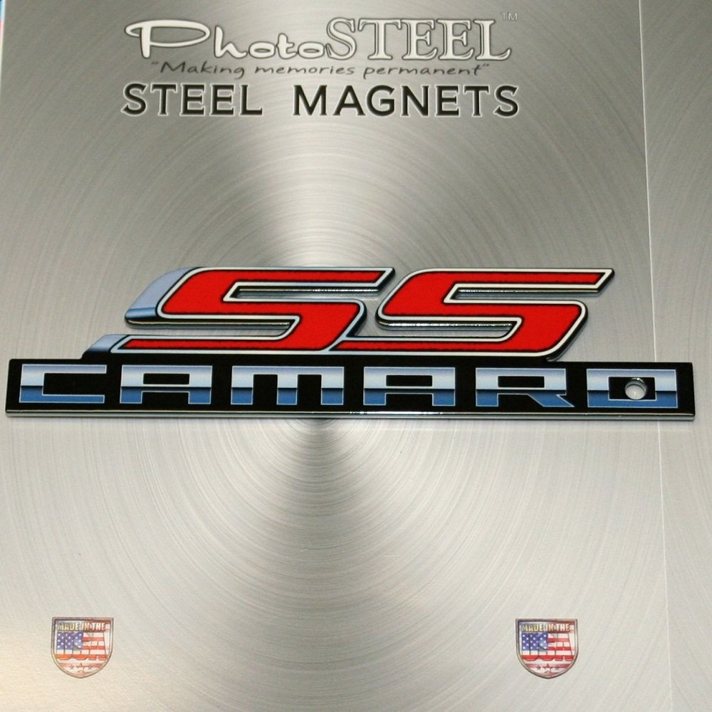 Camaro Super Sport Ss Metal Magnet Emblem Art Size: 6 X 1.5 Tool Box Great Gift Item