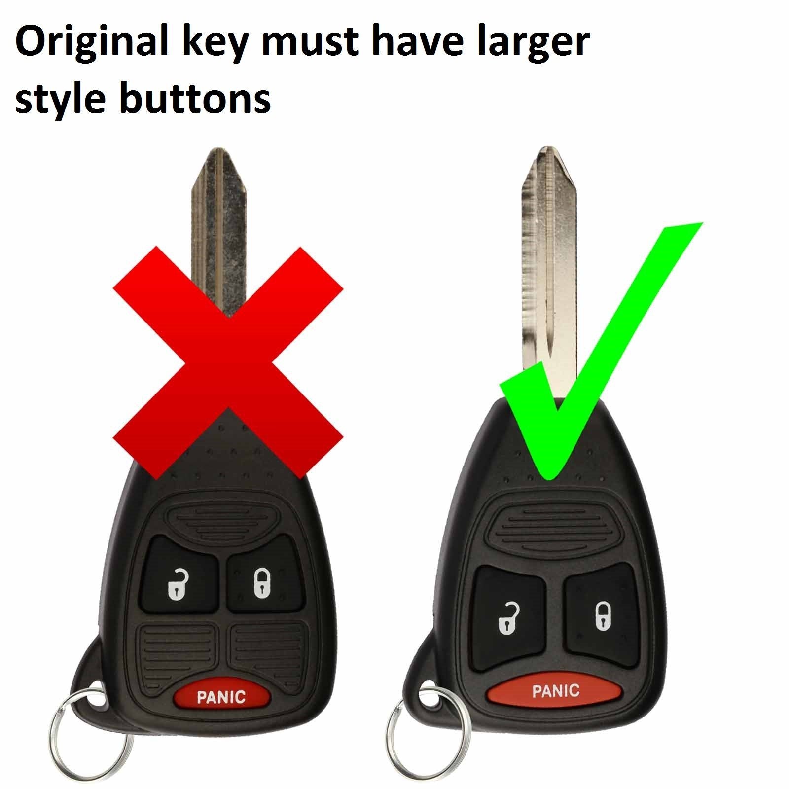 Keylessoption Just The Case Keyless Entry Remote Control Car Key Fob Shell Replacement For Kobdt04A