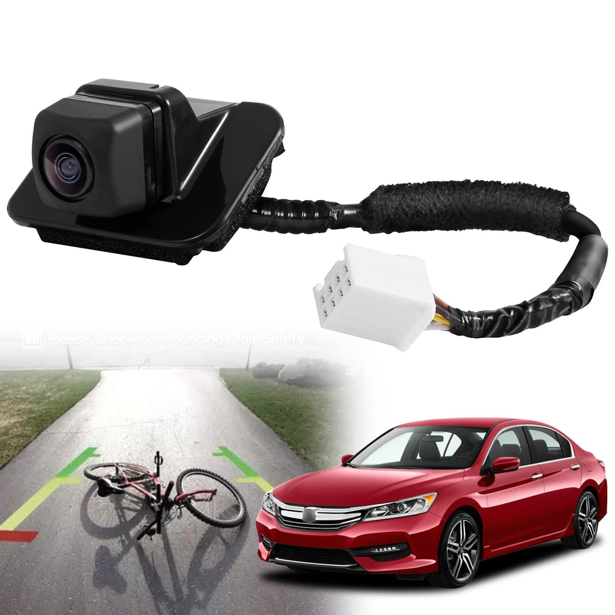 Autobaba Rear View Back Up Camera Compatible With 2014-2017 Honda Accord Sedan Ex-L Multiangle Views Reversing Park Assist Backu