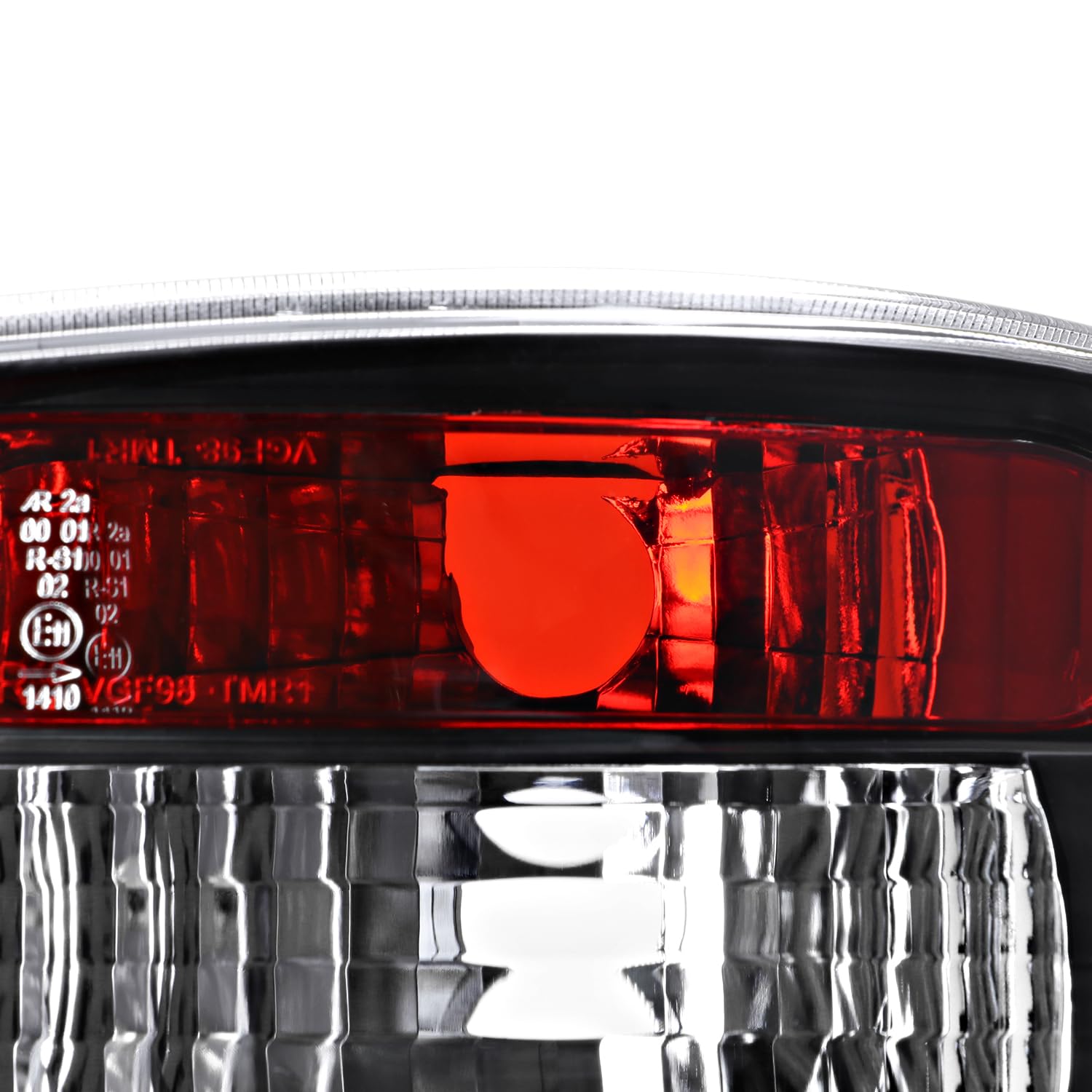 SPEC-D Tuning Euro Black Tail Lights for 1999-2006 VW Golf/GTI/R32/TDI MK4 - Left + Right Pair, Black Housing Clear Lens