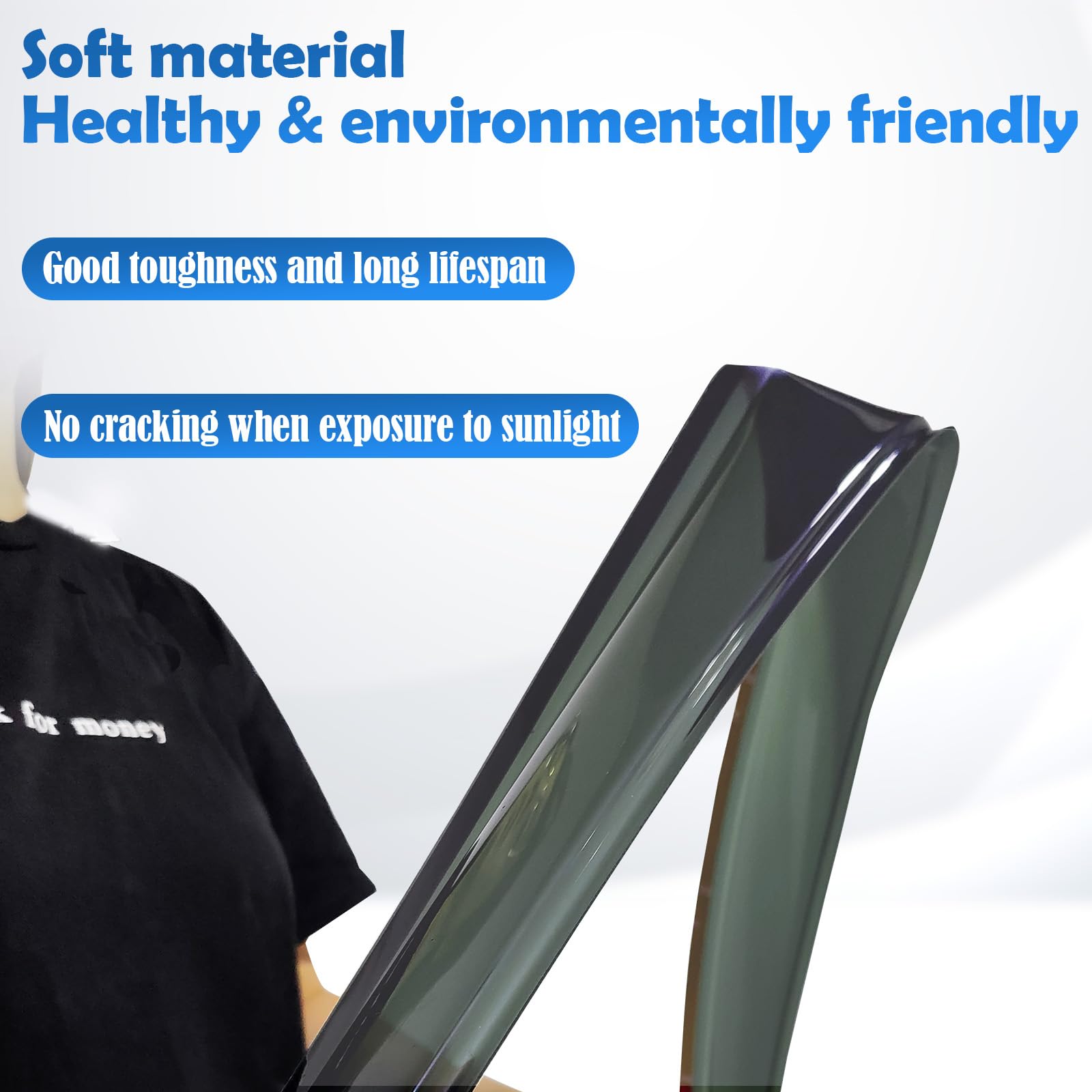 Window Rain Guards For 2018-2024 Jeep Wrangler Jl/ 2020-2024 Jeep Gladiator, Window Visor Guard Vent Wind Shade Deflector Rain S