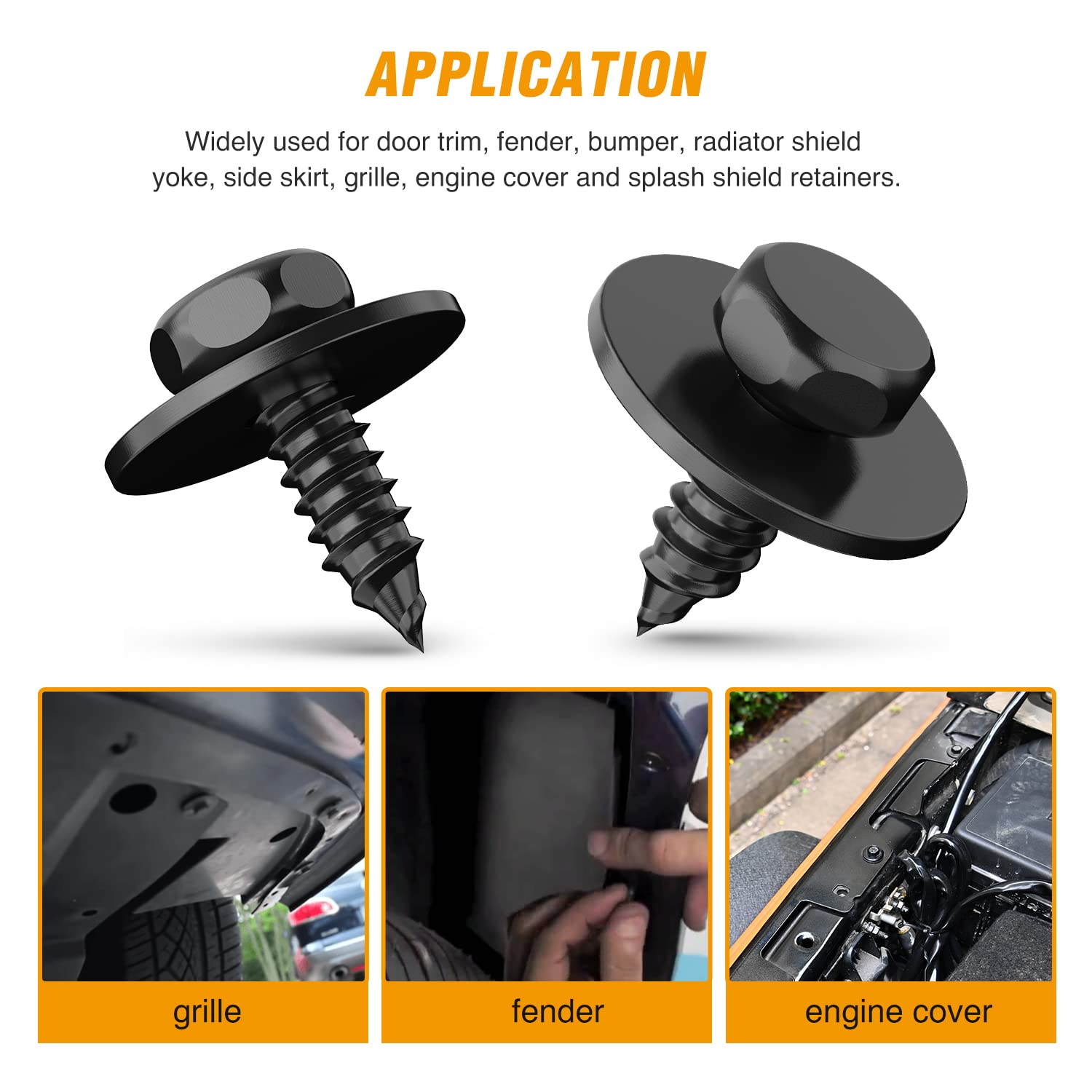 Gooacc 25Pcs Hex Head Sems Screws M4.8-1.61 X 16Mm Engine Shields Splash Guard Bumper Cover Replacement For Bmw 128I 135I 228I 2