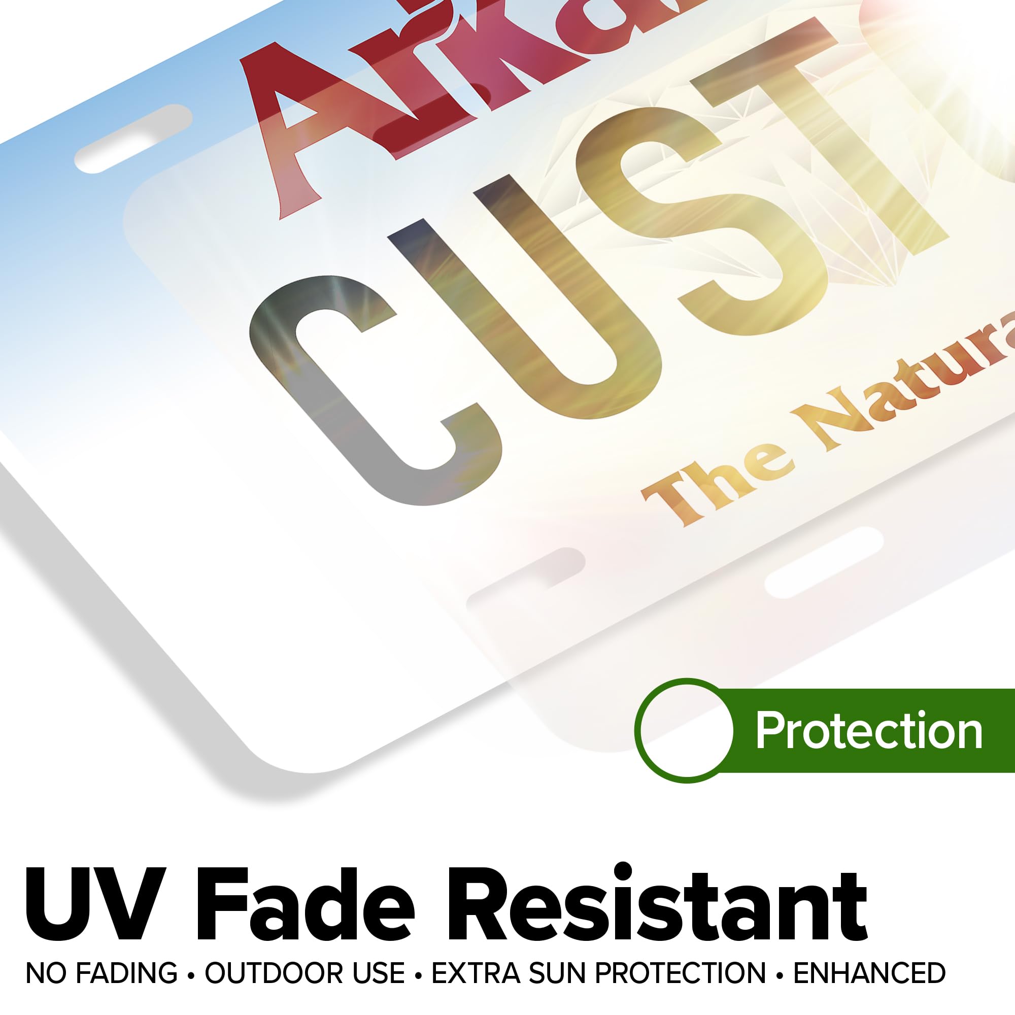 Custom Arkansas License Plate, Personalized License Plates For Car, 6X12 Inch, Rust-Free Fade Resistant Aluminum, Usa Made By My