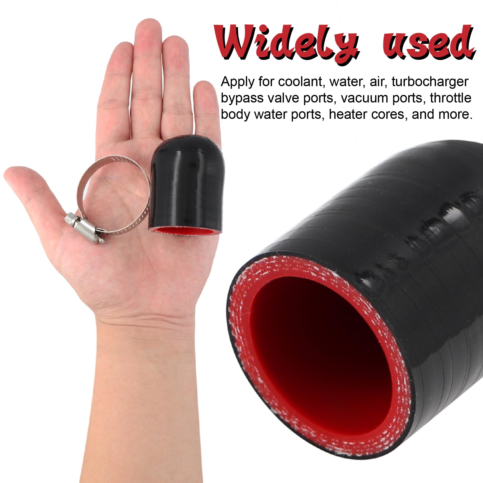 High Temperature 4-Ply Reinforced Silicone Hose Cap ID 1-1/4 Inch(32mm) Hose End Plug for Turbo Bypass Valve/Throttle Body Water