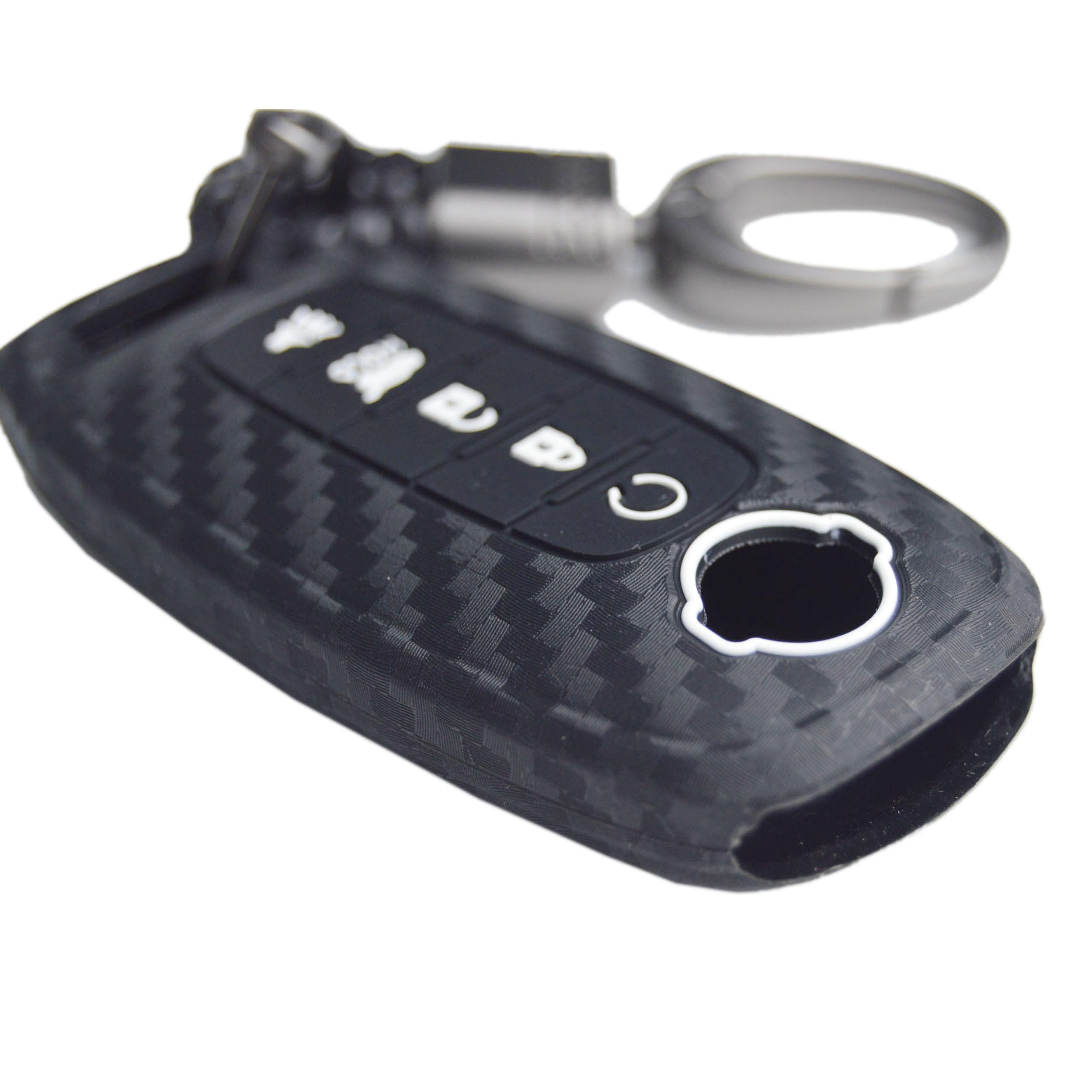 Carbon Silicone Key Fob Cover For Nissan Rogue Sl Ariya Fwd Pathfinder X-Trail Sentra Sr Sv Murano 2023 2024 2025 285E3-7La6A Smart Remote