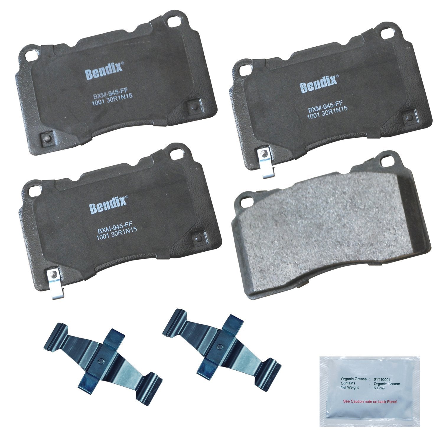 Bendix Priority1 Cfm1001 Semi-Metallic Front Brake Pads For Select Models Buick Regal,Chevrolet Camaro,Detomaso Pantera,Ford Mus
