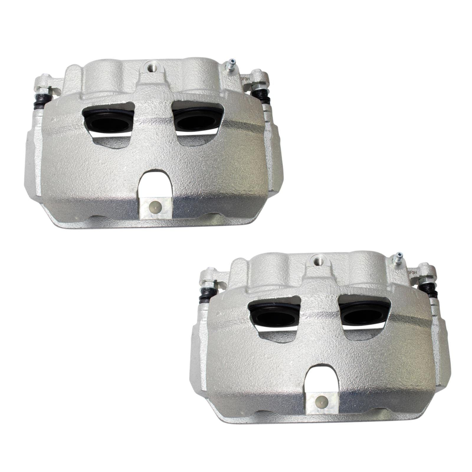 Trq Front Brake Caliper Set Compatible With 2008-2014 Ford E-150 E-250 2008-2018 E-350 Super Duty 2008-2017 E-450 Super Duty