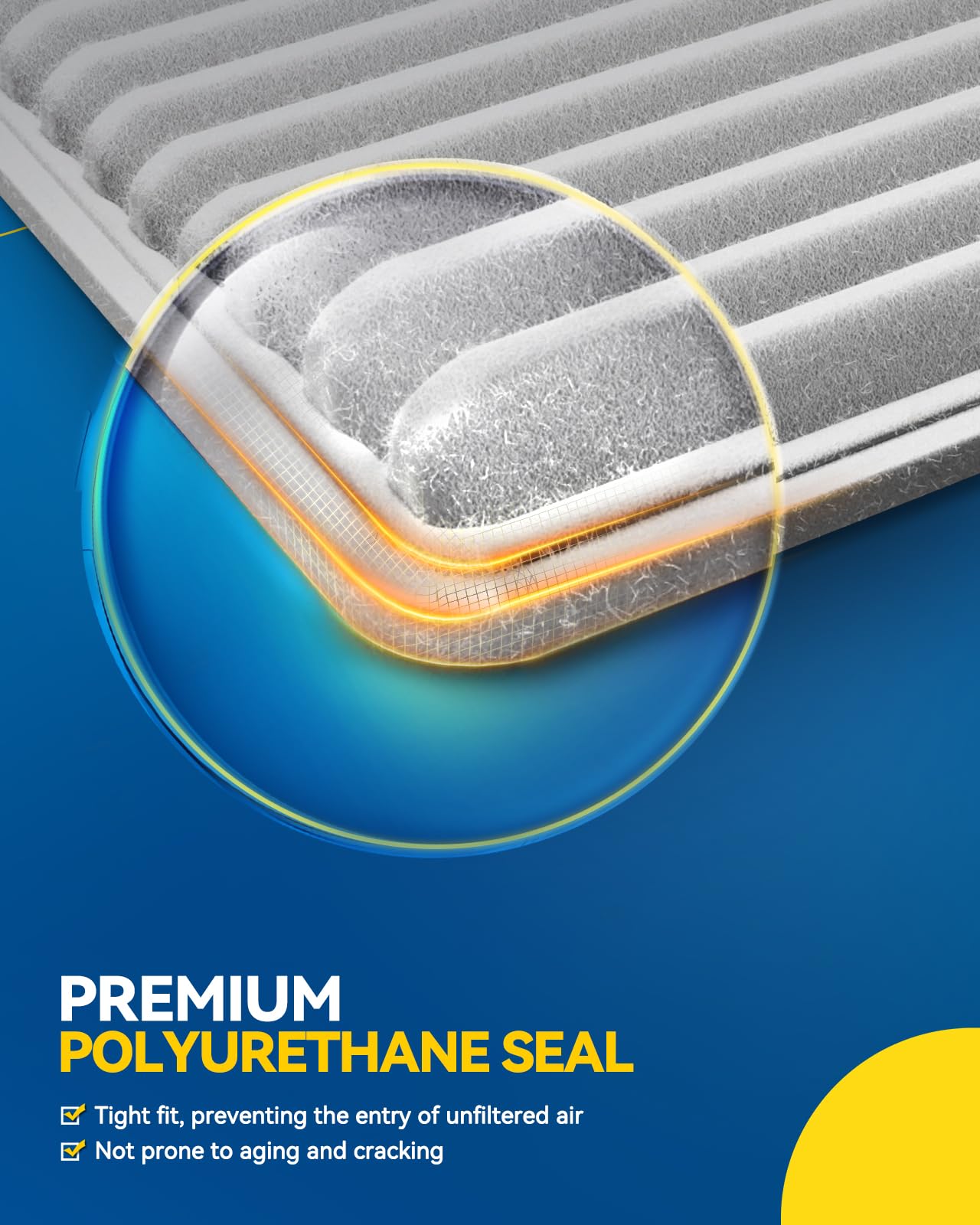 PHILTOP Engine air filter CA10495 Replacement for 2006-2015 Mazda MX-5 Miata L4 2.0L, Rigid Panel