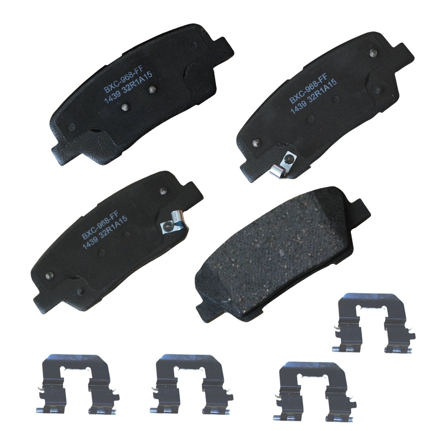 Bendix Premium Sbc1439 Ceramic Rear Brake Pads For Select Models Genesis G70, G80, Hyundai Coupe, Santa Fe, Fe Xl, Kia Sorento,