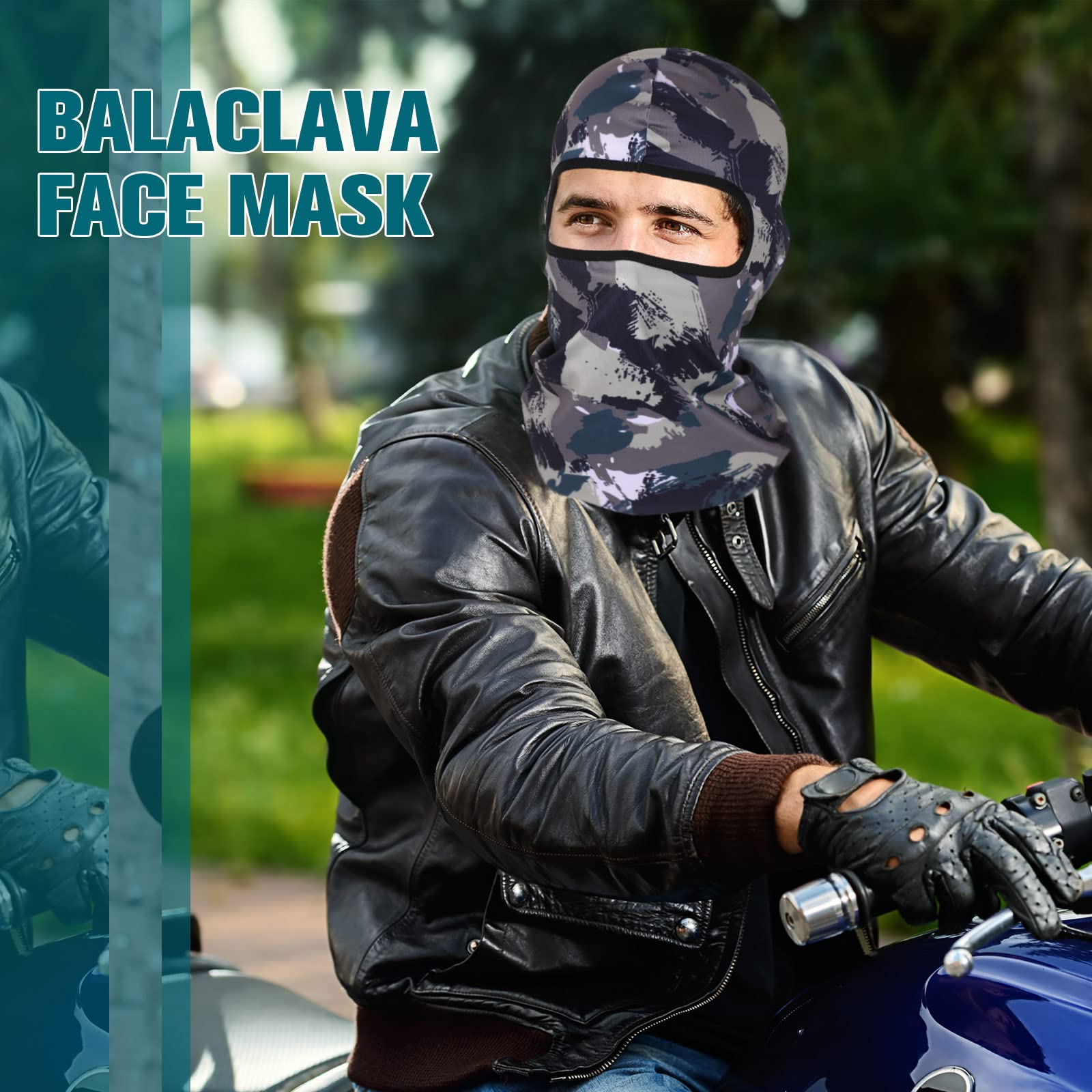 36 Pcs Balaclava Face Mask Cover UV Protection Windproof Face Protective Cover for Outdoor Sports Motorcycle Running Riding (Cam