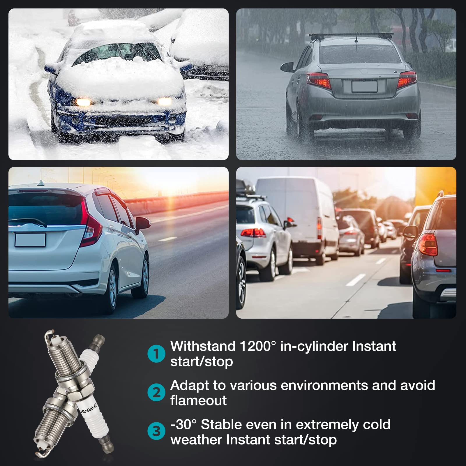 Bdfhyk Set Of 4 Iridium Spark Plug Compatible With Acura El 2001-2005 Honda Civic 2001-2005,1.7L L4 Engine Replacement For 7100 Zfr6Fgp
