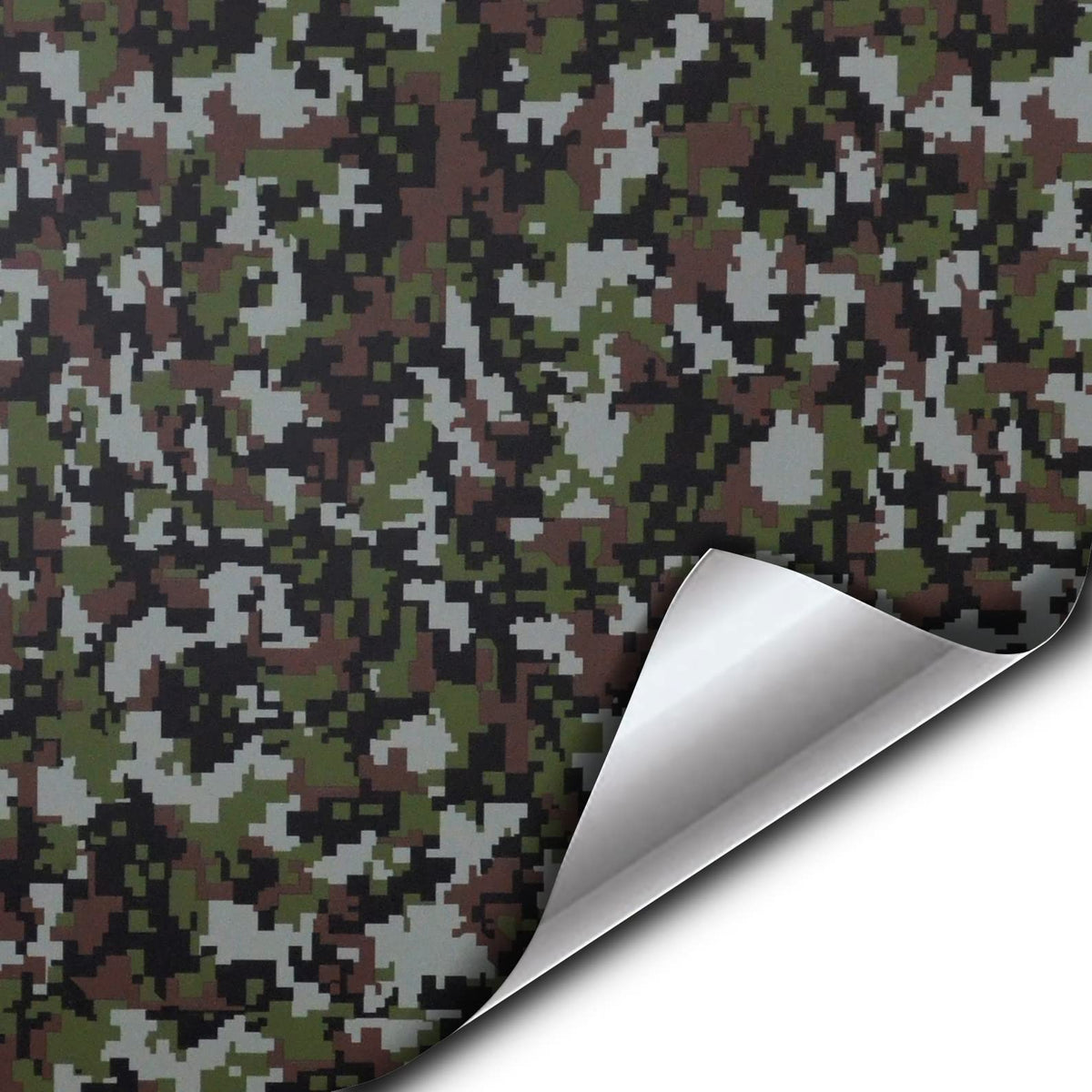 Vvivid Vinyl Camouflage Pattern Wrap Air-Release Adhesive Film Sheets (50Ft X 5Ft, Digital Camo)