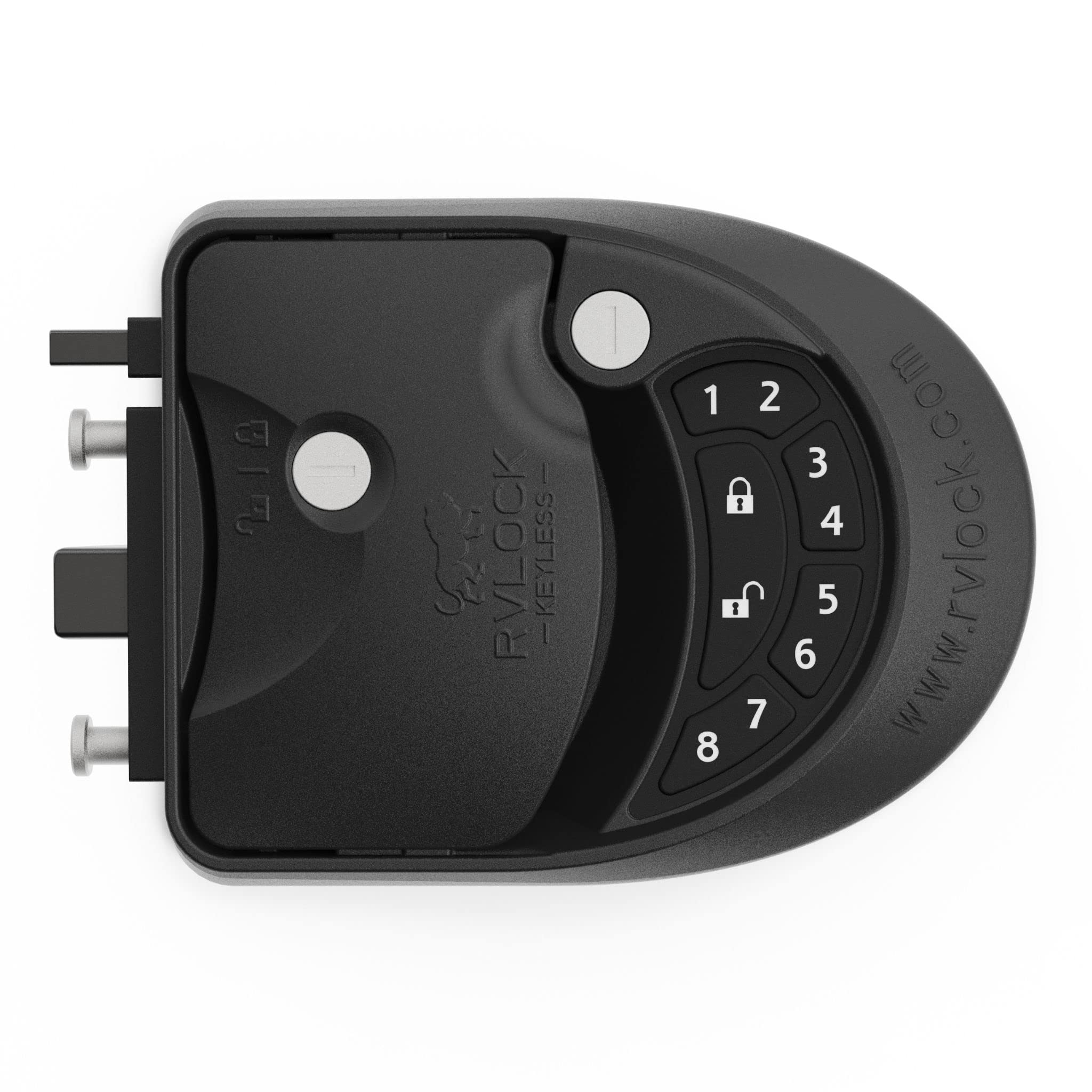 RVLock Class C Keyless Entry Door Lock - All Metal Handle & Keypad, Fits 4.5x3.5 Inches, Black, Model RVL-Charter