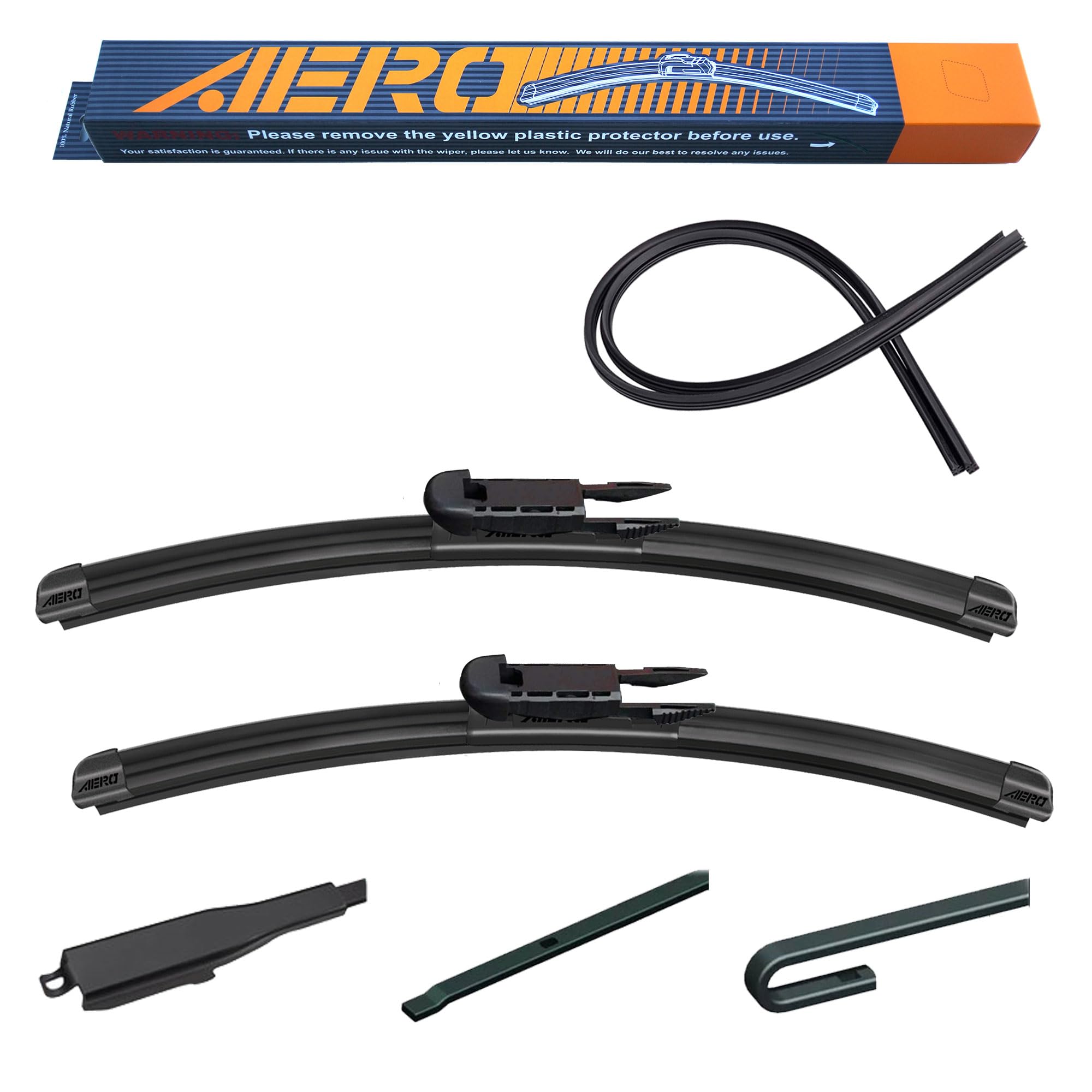 Aero Avenger 19''+18'' Premium All-Season Windshield Wiper Blades With Extra Rubber Refills Oem Replacement For Mini Cooper Club