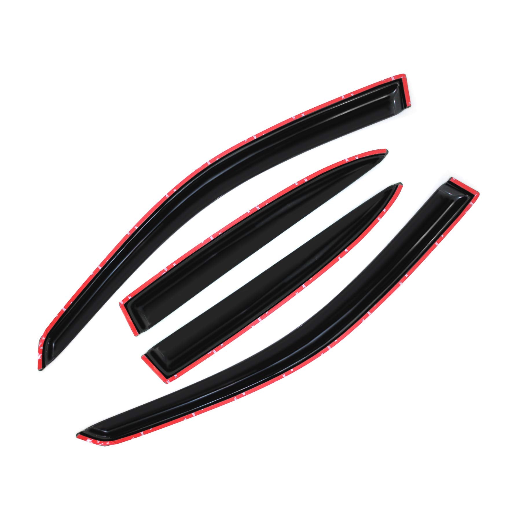 Gldifa Smoke Sun/Rain Guards Wind Deflector Compatible With 2001-2005 Honda Civic Sedan Window Visors 4Pcs 94213