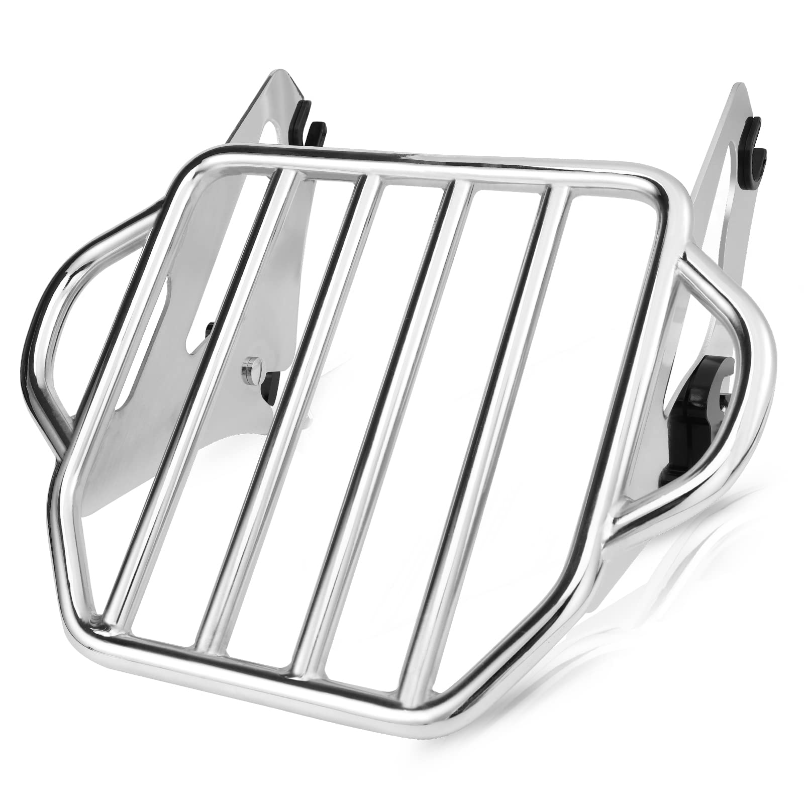 Eumti Black Detachable Two-Up Luggage Rack Motorcycle Rear Mounting Rack Compatible With Harley Davidson Street Glide Touring Ro