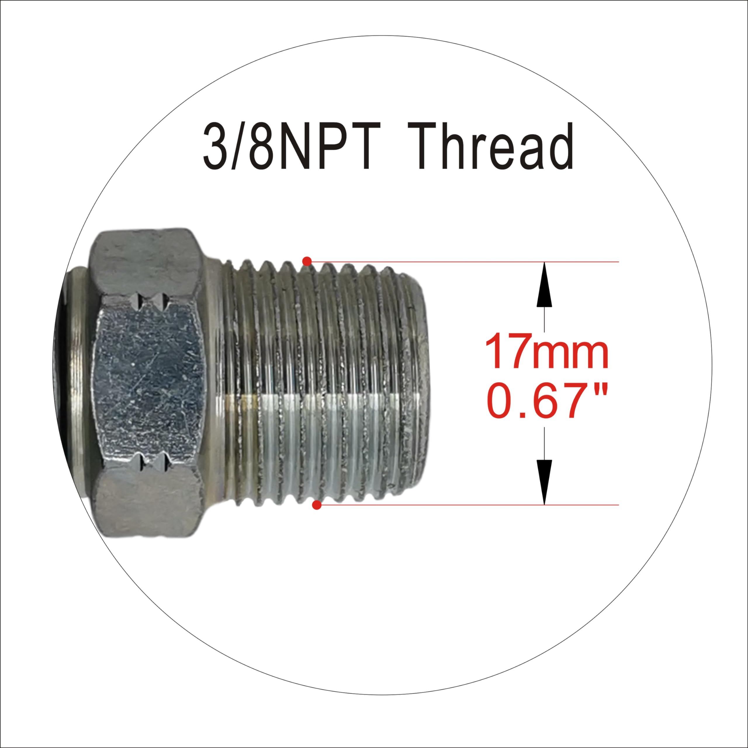 Upgraded Engine Drain Port Oil Changing Hose, 3/8' Npt, 18' Length, High-Temperature 300°F, Replaces Stan1438 1723165Sm 116-4924(3/8 Npt Male Threads Fit Npt Female Threads With Around 0.58'(15Mm)Id.)