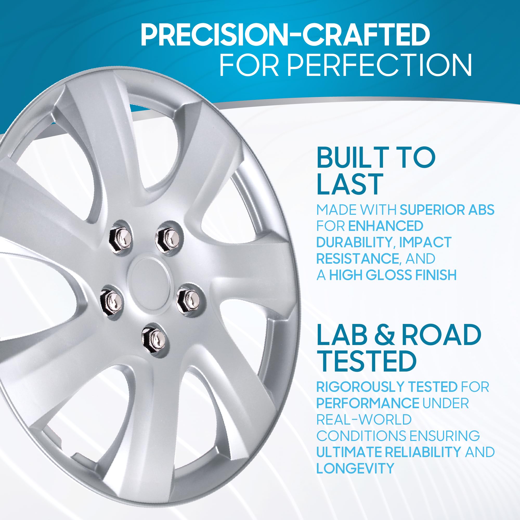 Bdk Hubcaps Wheel Covers For Toyota Camry 16 Inch Hubcaps Set Of 4, Snap-On Direct Oem Replacement For Toyota Camry Hubcaps 16 I