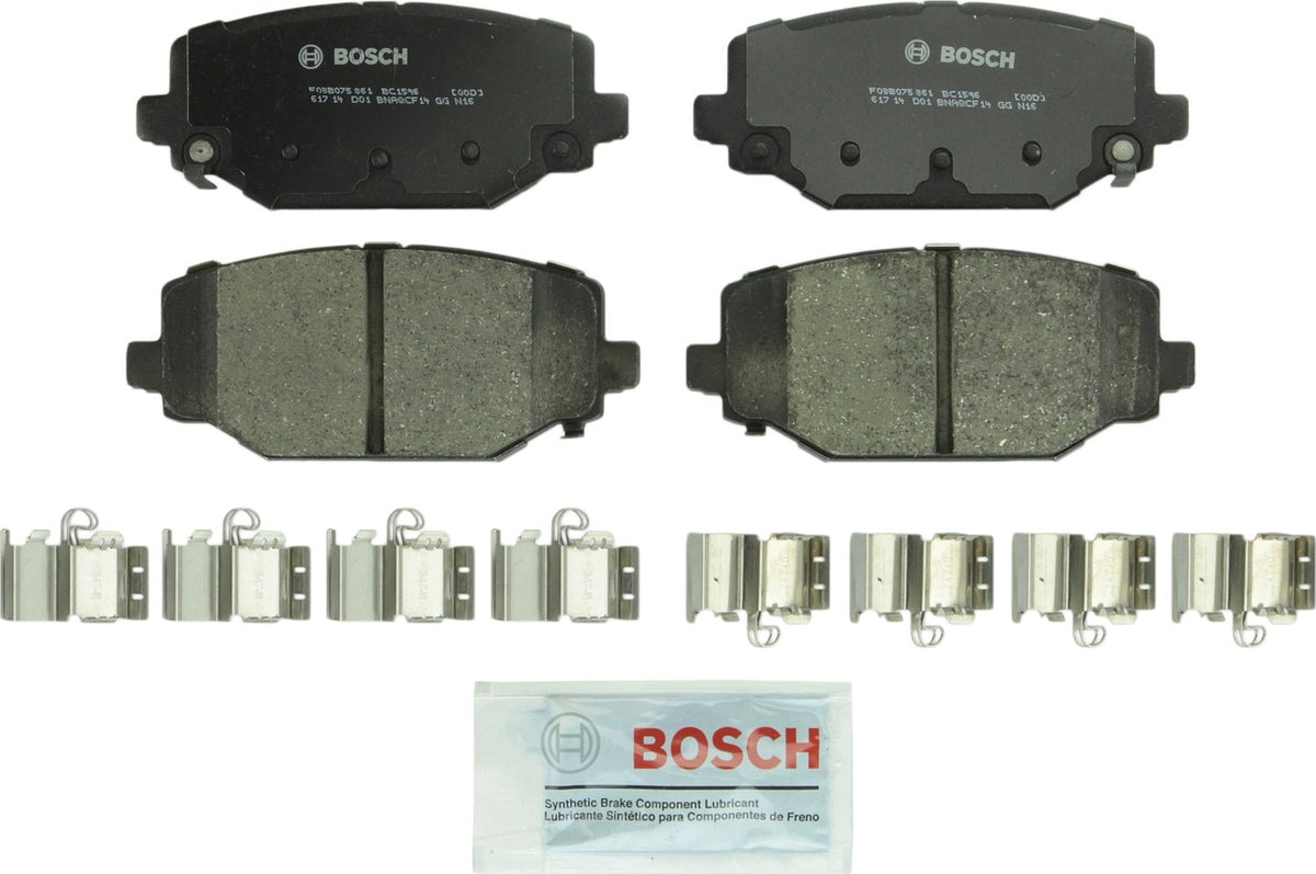 BOSCH BC1596 QuietCast Premium Ceramic Disc Brake Pad Set - Compatible with Select Chrysler Town & Country; Dodge Grand Caravan,