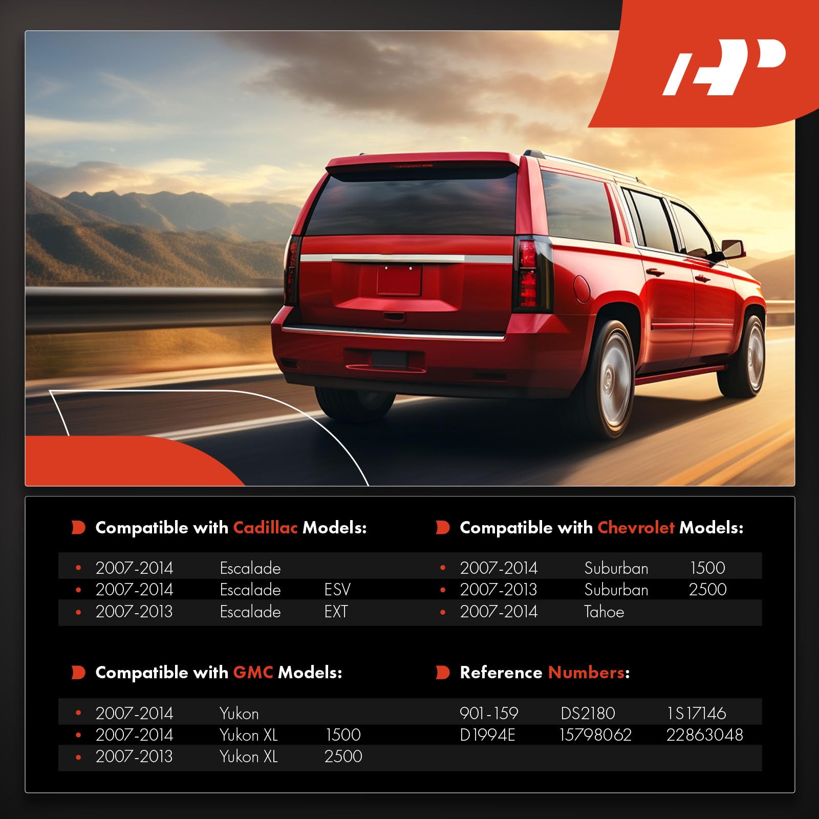 A-Premium Rear Hatch Button Back Liftgate Window Glass Release Switch - Compatible With Chevy, Gmc, Cadillac Models - Suburban 1500 2500, Tahoe, Yukon, Escalade - 2007-2014 - Replace 15798062 22863048