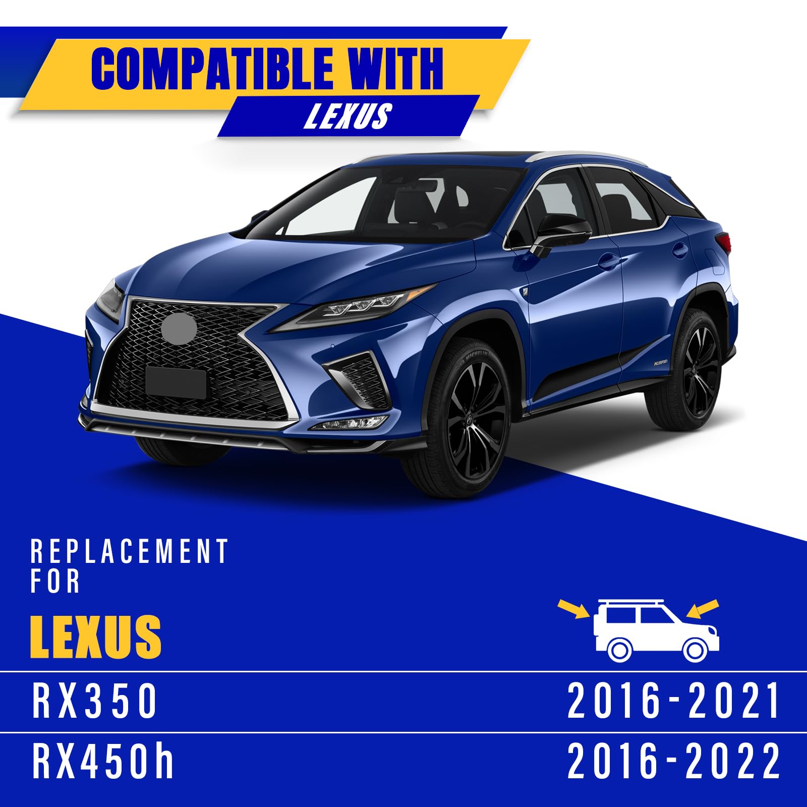 3 Wipers Replacement For 2016-2021 Lexus Rx350/2016-2022 Lexus Rx450H, Windshield Wiper Blades Original Equipment Replacement -