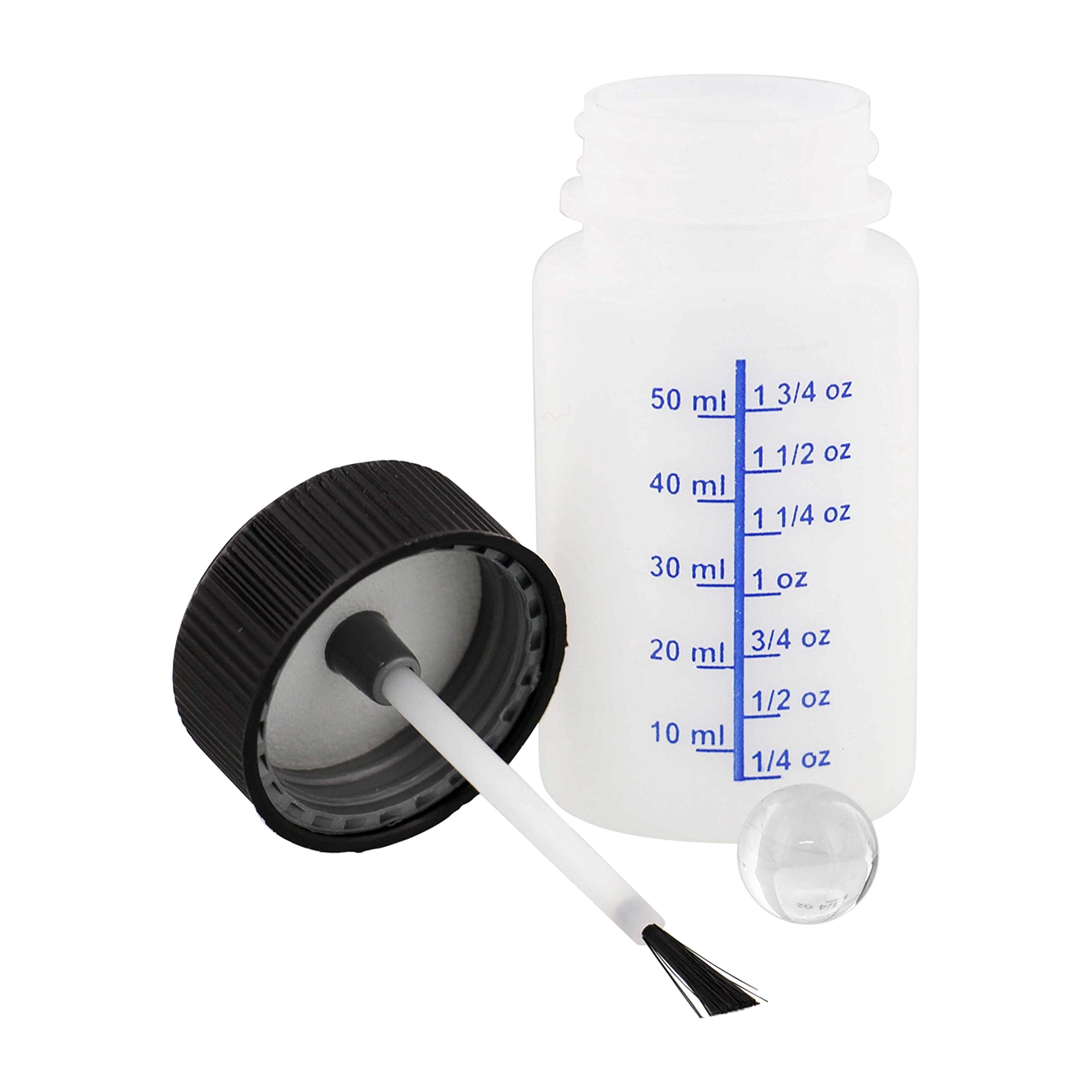 Tcp Global Paint Touch Up Bottles With Child Safety Lids (Box Of 100) - 2 Ounce (60Ml) Fluid Capacity, Mixing Ball, Touch-Up Applicator Brush - Fix Paint Chips, Scratches, Stone Chips, Auto Car Damage