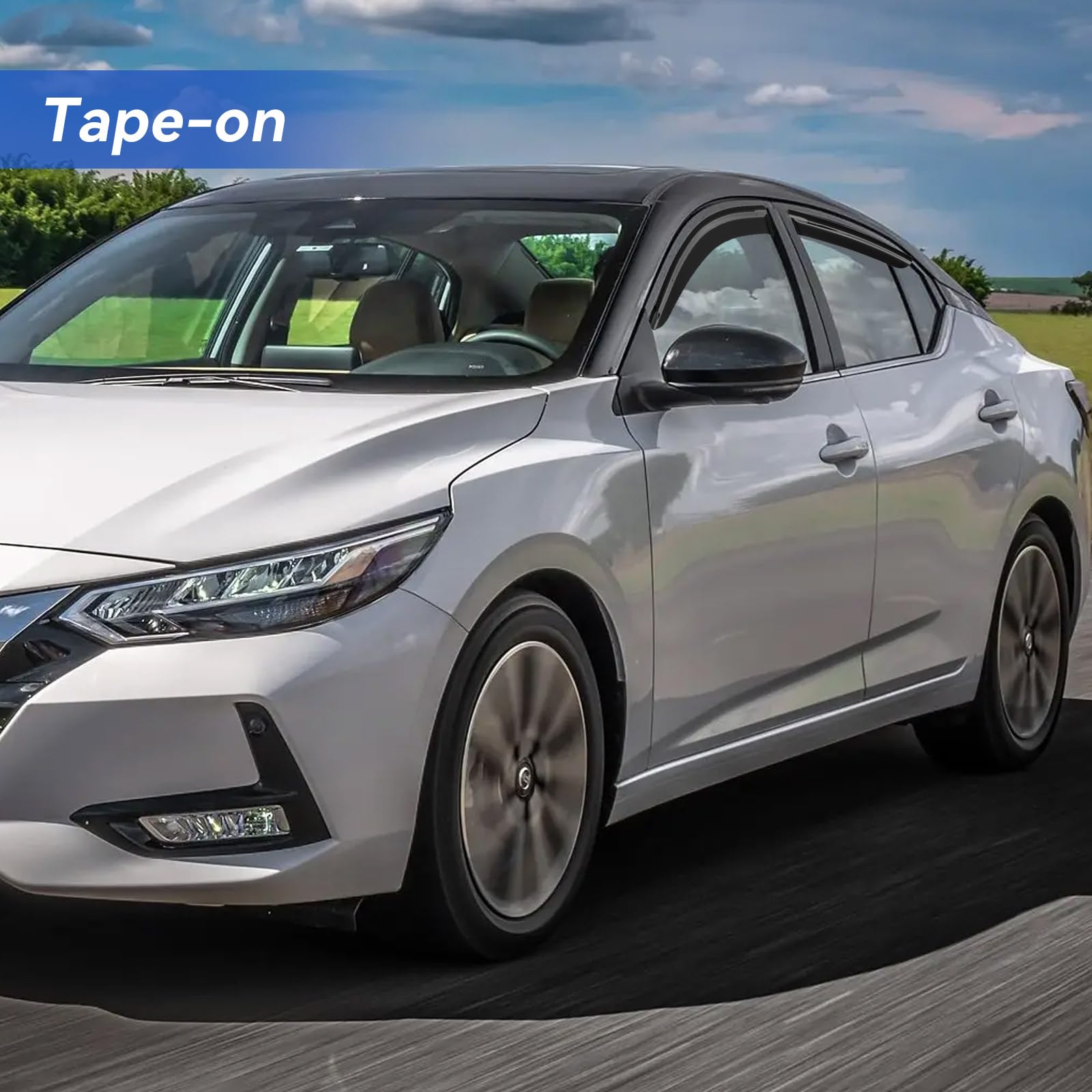 Window Visors Rain Guards for 2020-2025 Nissan Sentra, Out-Channel Window Vent Wind Deflectors Visors Shades for 20-25 Sentra