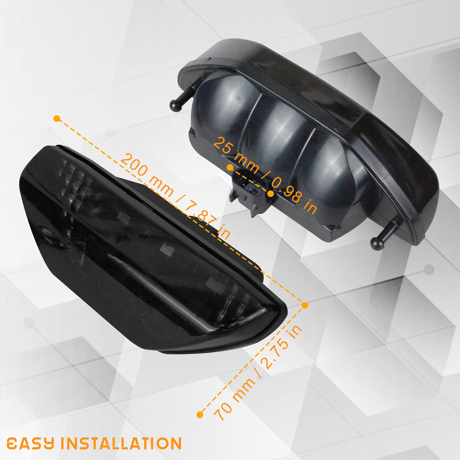 Quasco Smoked Led Brake Tail Light Atv Motorcycle Taillight Compatible With Honda Trx 250 300 400Ex Trx400X 500 700