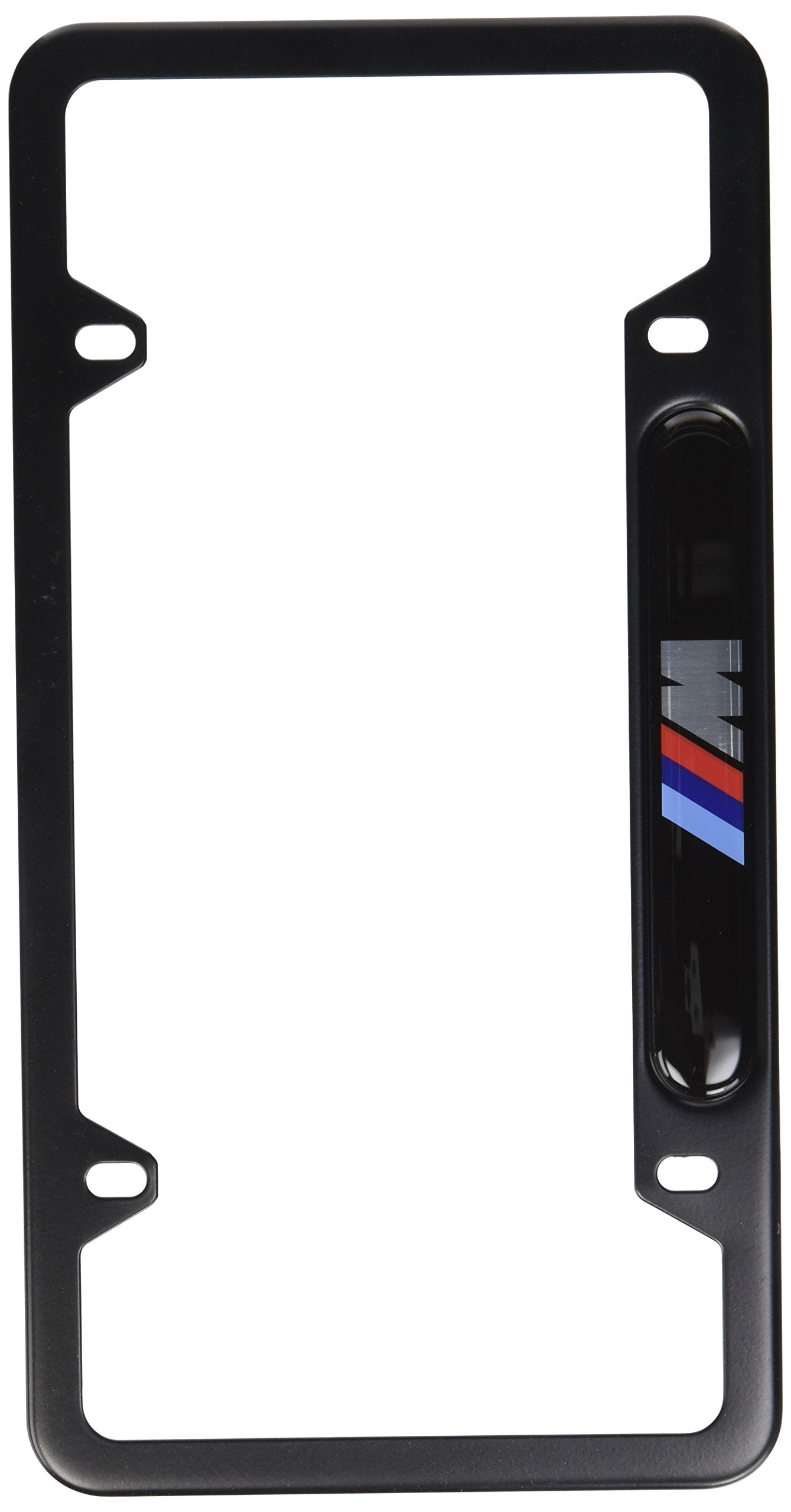 Bmw Black Stainless Steel License Frame With M Logo