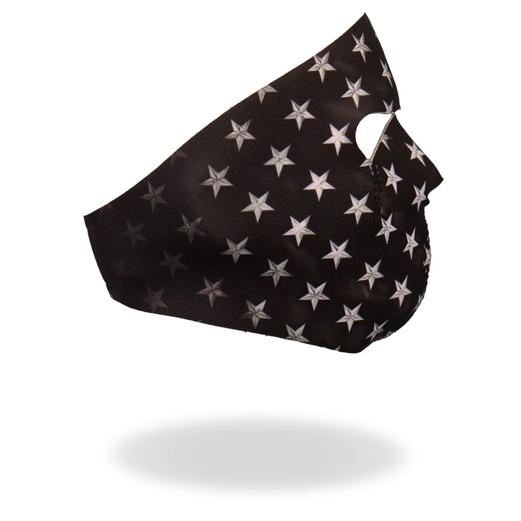 Hot Leathers Unisex-Adult American Flag Face Wrap (Black and White, One Size Fits Most)