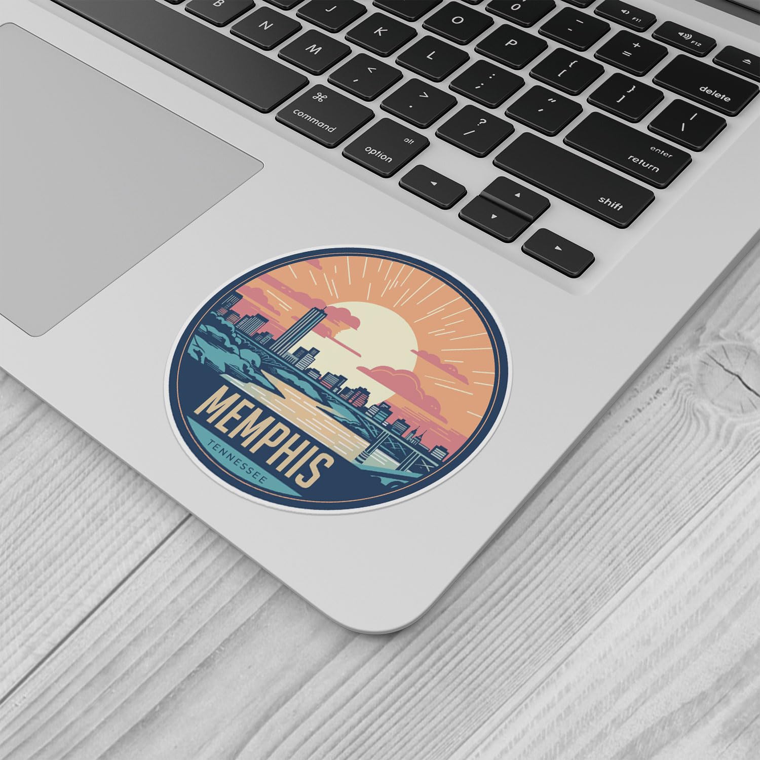 Memphis City Sticker - Waterproof Vinyl Decal for Car Bumper, Laptop, Water Bottle, Wall, and Window, Size - 5'' Longer Side