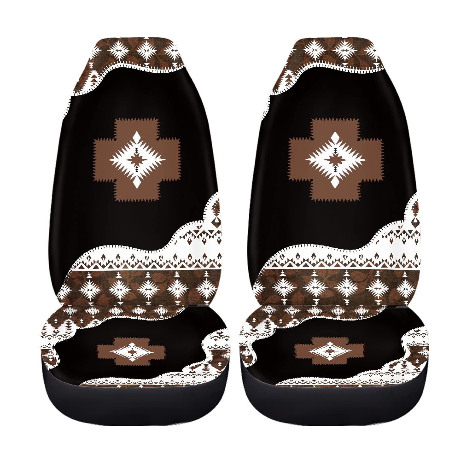 Dreaweet Boho Car Accessories Aztec Seat Covers for Cars SUV Trucks,Native American Indian Ethnic Tribal Geometric Pattern Car S