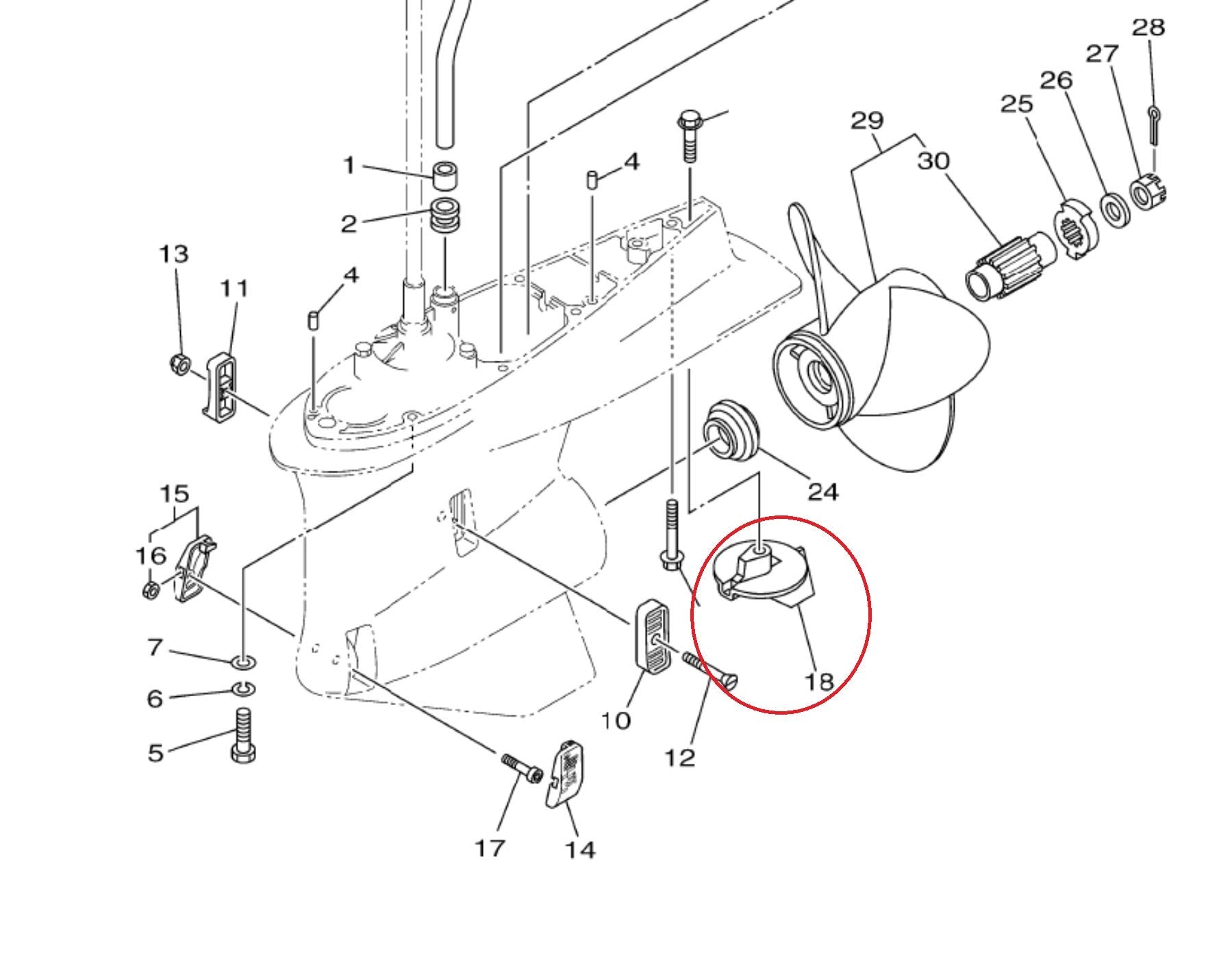 A.A Zinc Trim Tab Anode Replacement For Yamaha Outboards 200 225 250 Hp 18-6119, 61A-45371-00-00