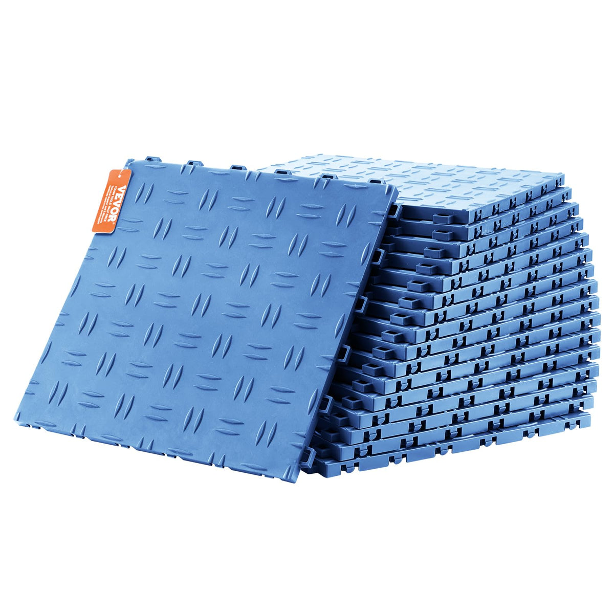 Vevor Interlocking Garage Floor Covering Tiles, 12 X 12 X 0.53 Inch, 25 Pack, Non-Slip Double-Sided Texture, For Basements, Repa