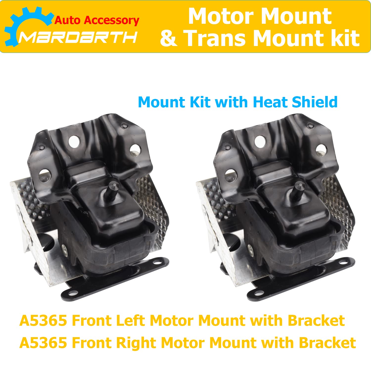 Set Of 3, Front Motor Mount And Trans Mount Compatible With 2007-2013 Silverado Sierra 1500 5.3L 6.0L 6.2L 4Wd Auto Trans Engine