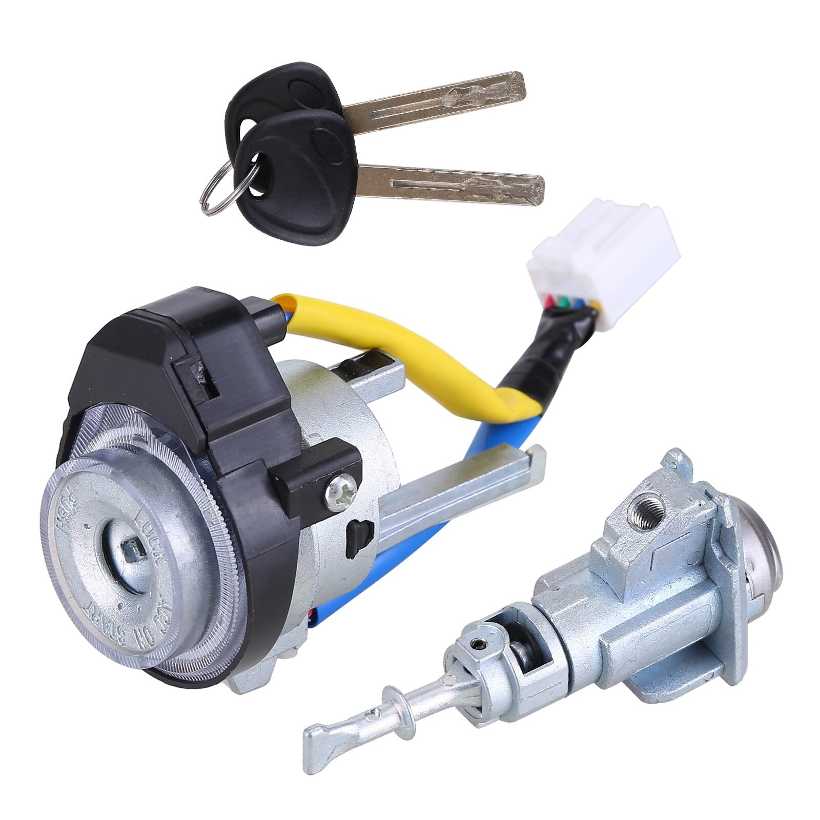 Hiolpen Replace 81905-2T040, Ignition Door Lock Cylinder New Switch W/ 2 Keys Compatible For 2011-2015 For Kia Optima 2013-2017 For Kia Rio