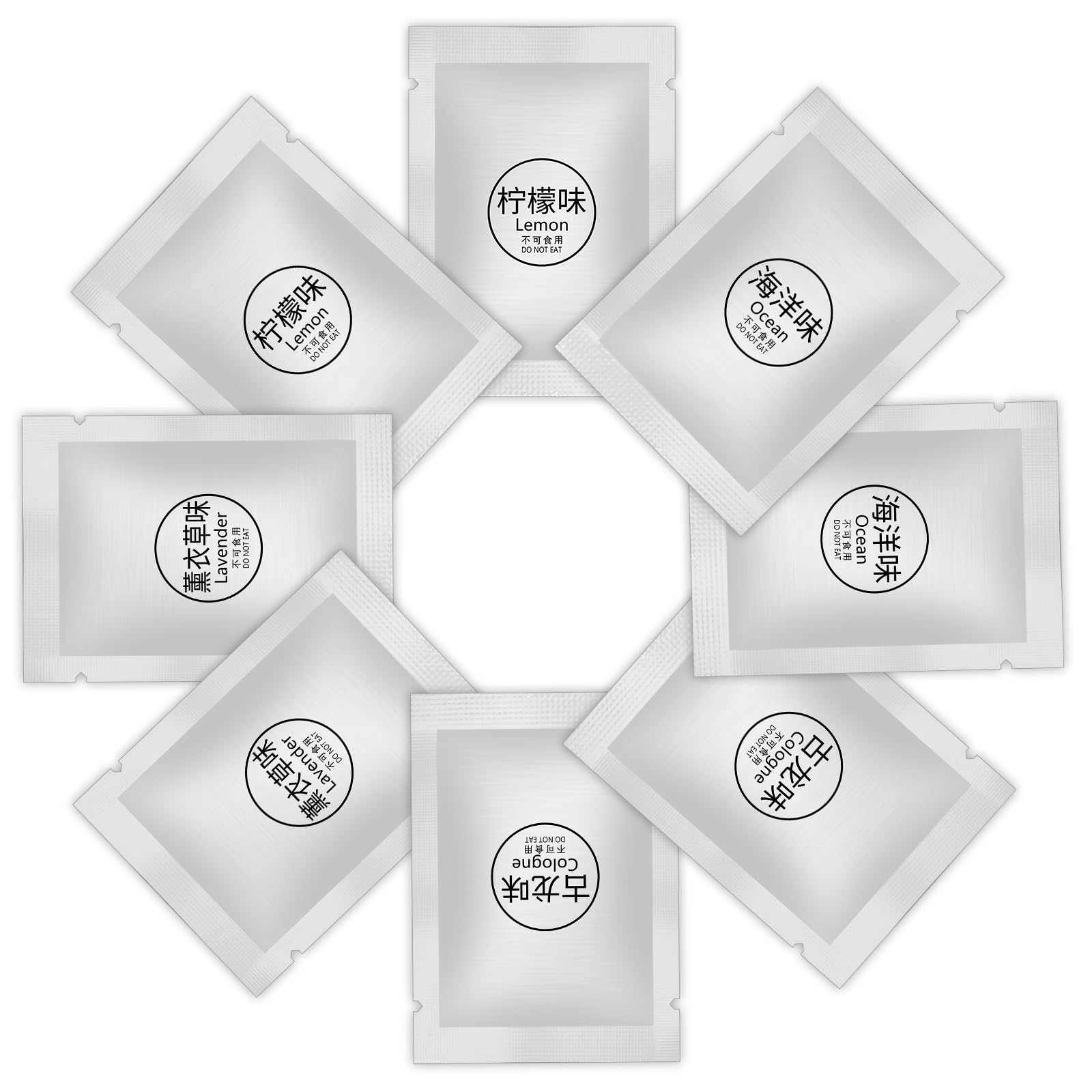 8 Packs Car Air Vent Clip Refills Solid Fragrance Pads, 4 Scents Replacement Tablets Long Lasting Freshener For Cars(Included Le