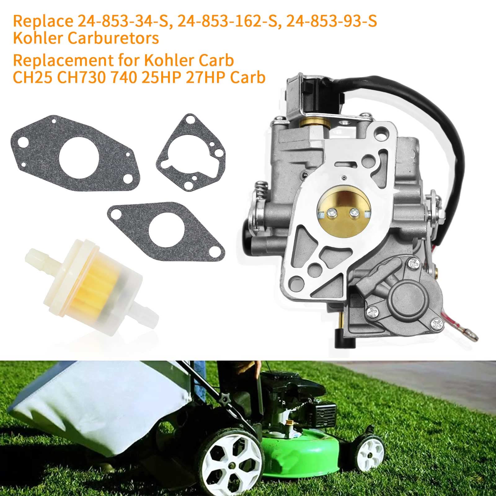 Carburetor Replacement For Kohler Carb Ch25 Ch730 740 25Hp 27Hp 24-853-34-S 24-853-162-S 24-853-93-S Carb