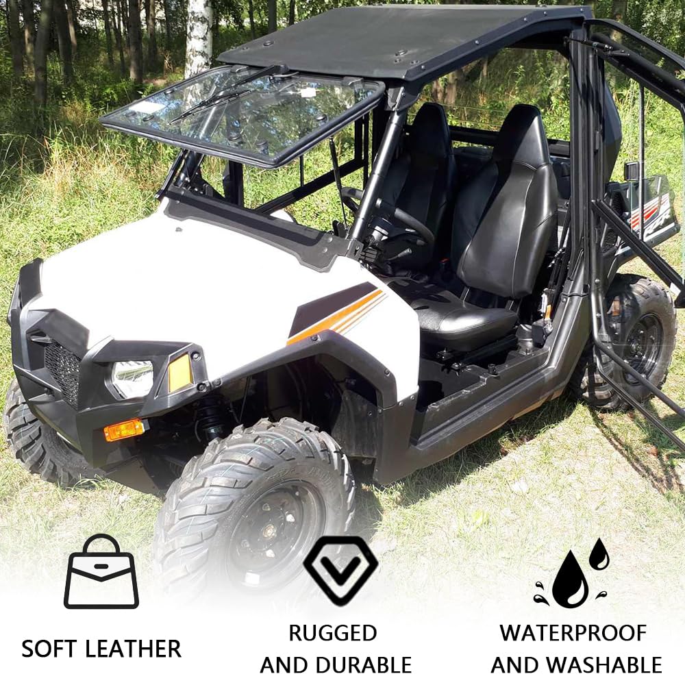Pit66 Seat Cover Kit, Compatible With Polaris Rzr 570 2012-2018/ Polaris Rzr 800 2008-2014/ Polaris Rzr 900 2011-2014/ Ace 325/570 2014-2017 Vinyl Black