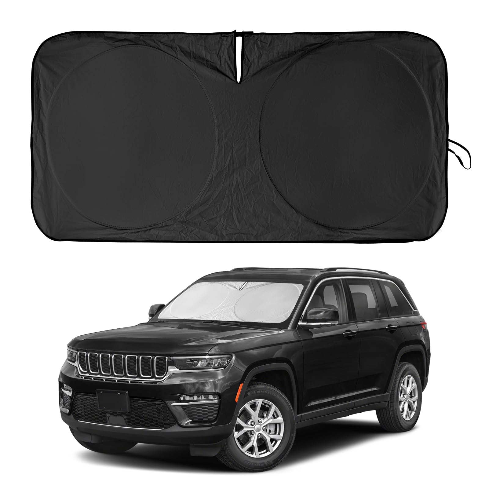 Insauto For Jeep Compass Windshield Sun Shade For Jeep Grand Cherokee Suv 2011-2023-Front Sunshade Car Sun Visor Cover Protector