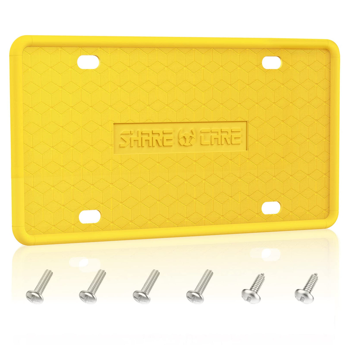 Qiqamole License Plate Frame, Front Back License Plate Cover, License Plate Bracket Holder Rust-Proof, Rattle-Proof, Weather-Pro