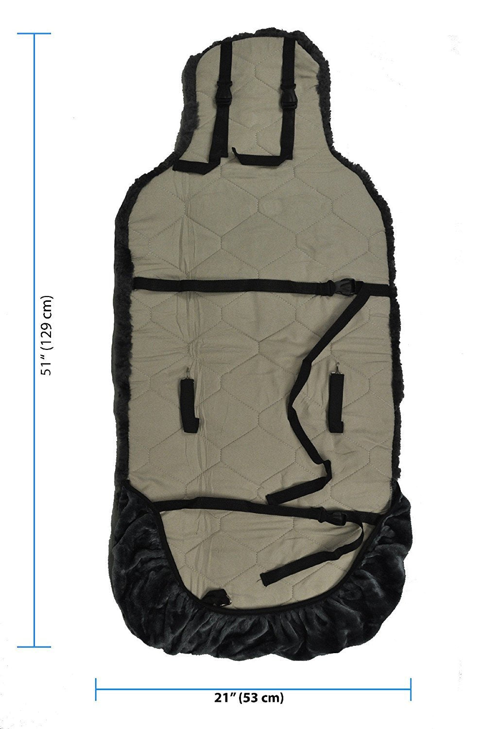 Eurow Genuine Australian Sheepskin Sideless Seat Cover, Ultra-Dense Real Sheepskin For Year-Round Comfort, Padded, Slip-Resistan