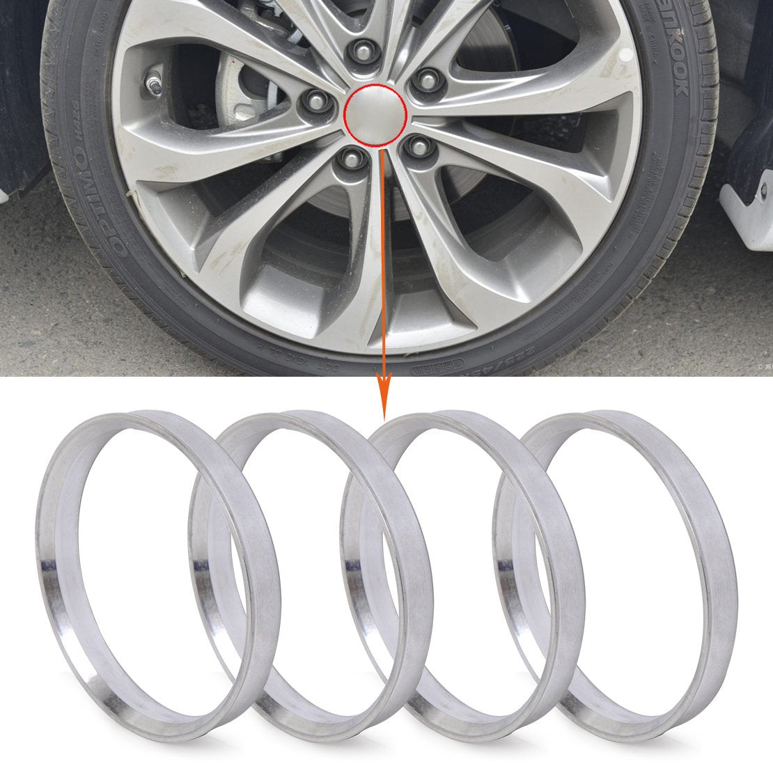 Zhteapr 4Pc Wheel Hub Centric Rings 67.1 To 73.1 Od=73.1Mm Id=67.1Mm - Aluminium Alloy Wheel Hubrings 73.1 To 67.1