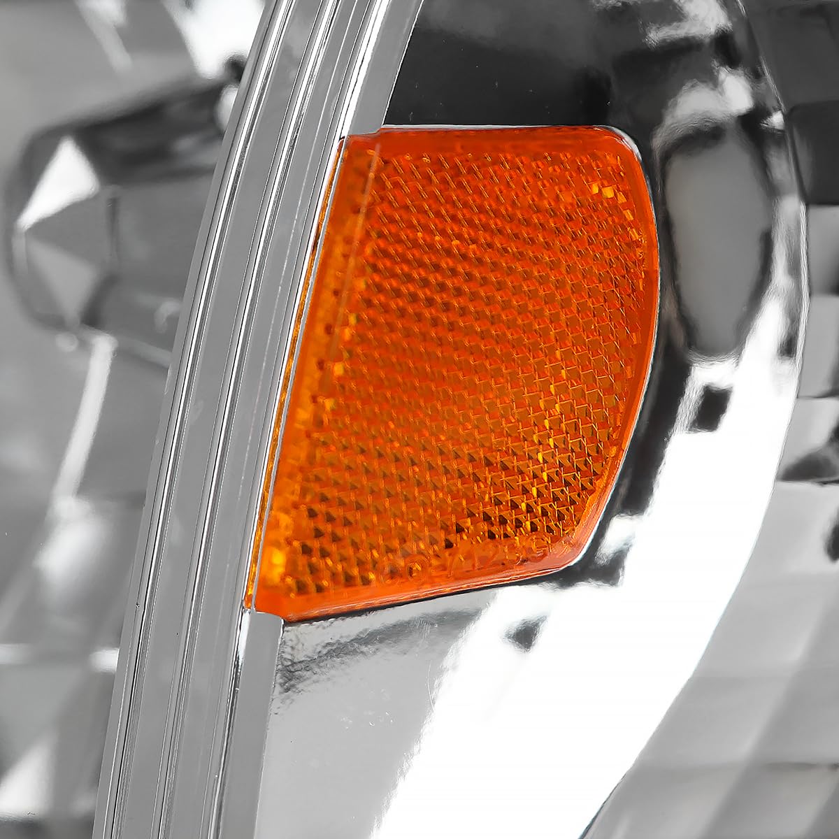 Spec-D Tuning Chrome Housing Clear Lens 1PC Style Headlights Compatible with 1993-1997 Ford Ranger L+R Pair Head Light Lamp Assembly