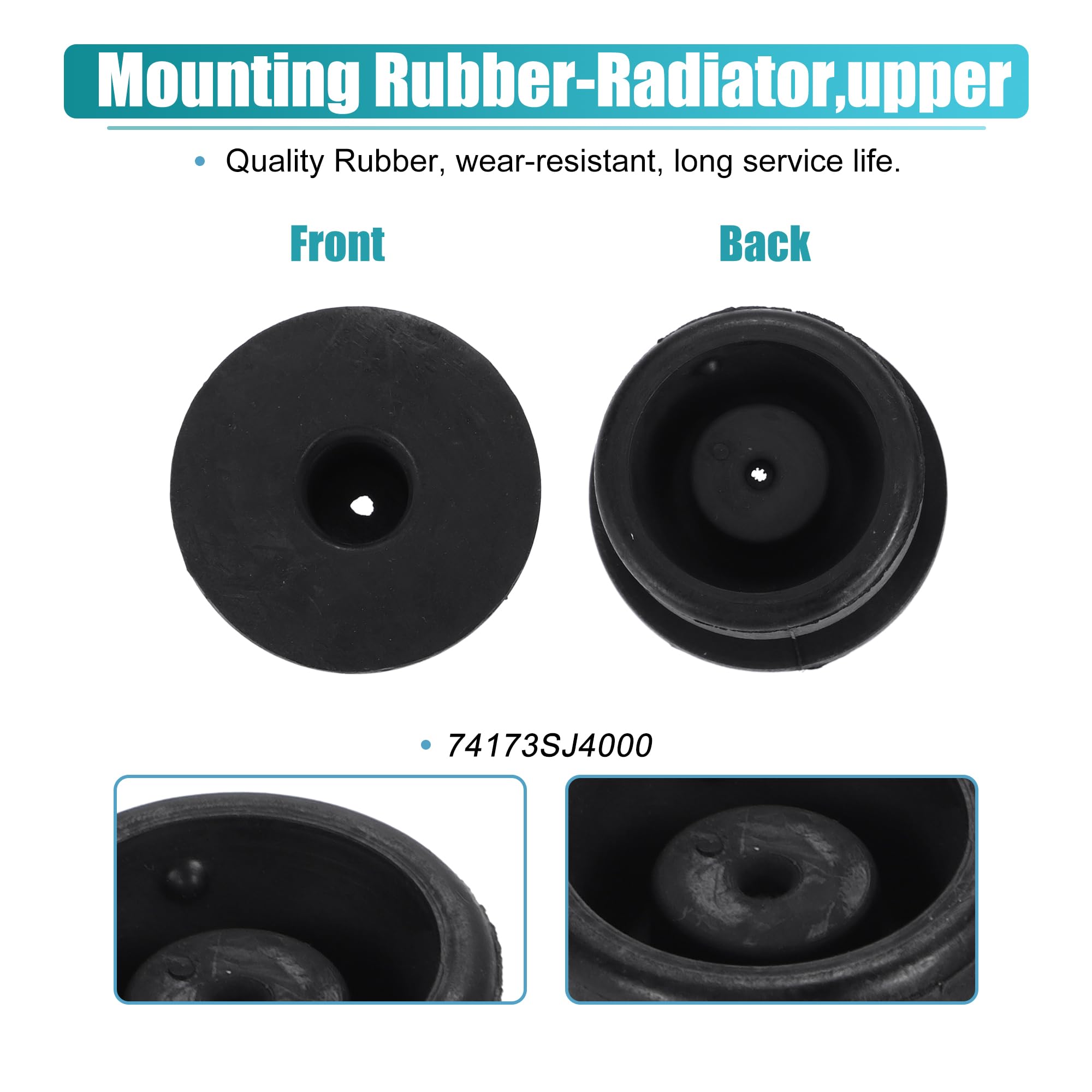 X Autohaux 4Pcs Upper Lower Rubber Cushion Bushing Radiator Mount Insulator For Honda Accord 1990-2020 For Honda Civic 1992-2020 For Honda Odyssey 1995-2021 No.74173Sj4000/74172Sm4970