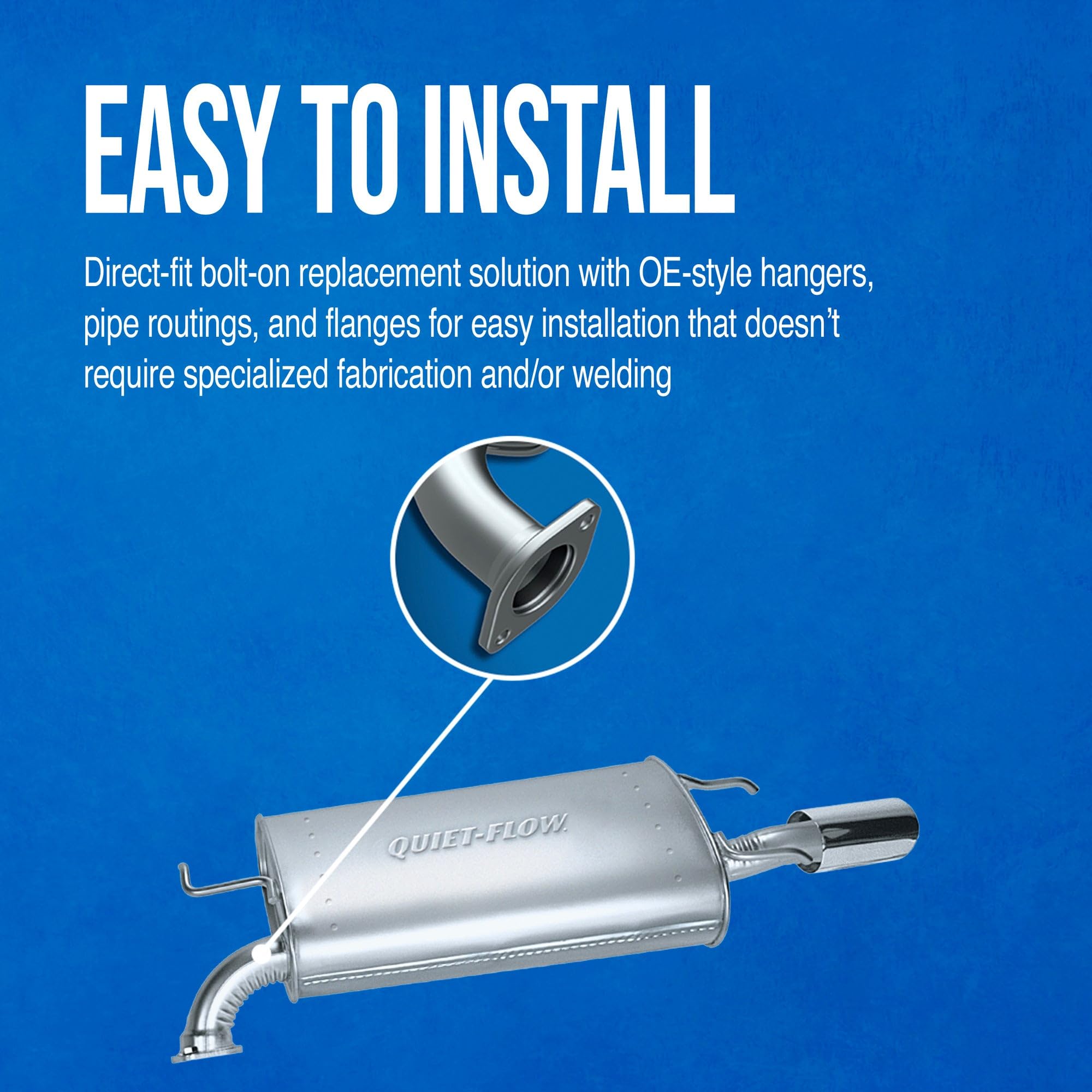 Walker Quiet-Flow Ss 54479 Direct Fit Exhaust Muffler Assembly 1.75 Inlet (Od) 1.75 Outlet (Od) For Chevrolet Aveo