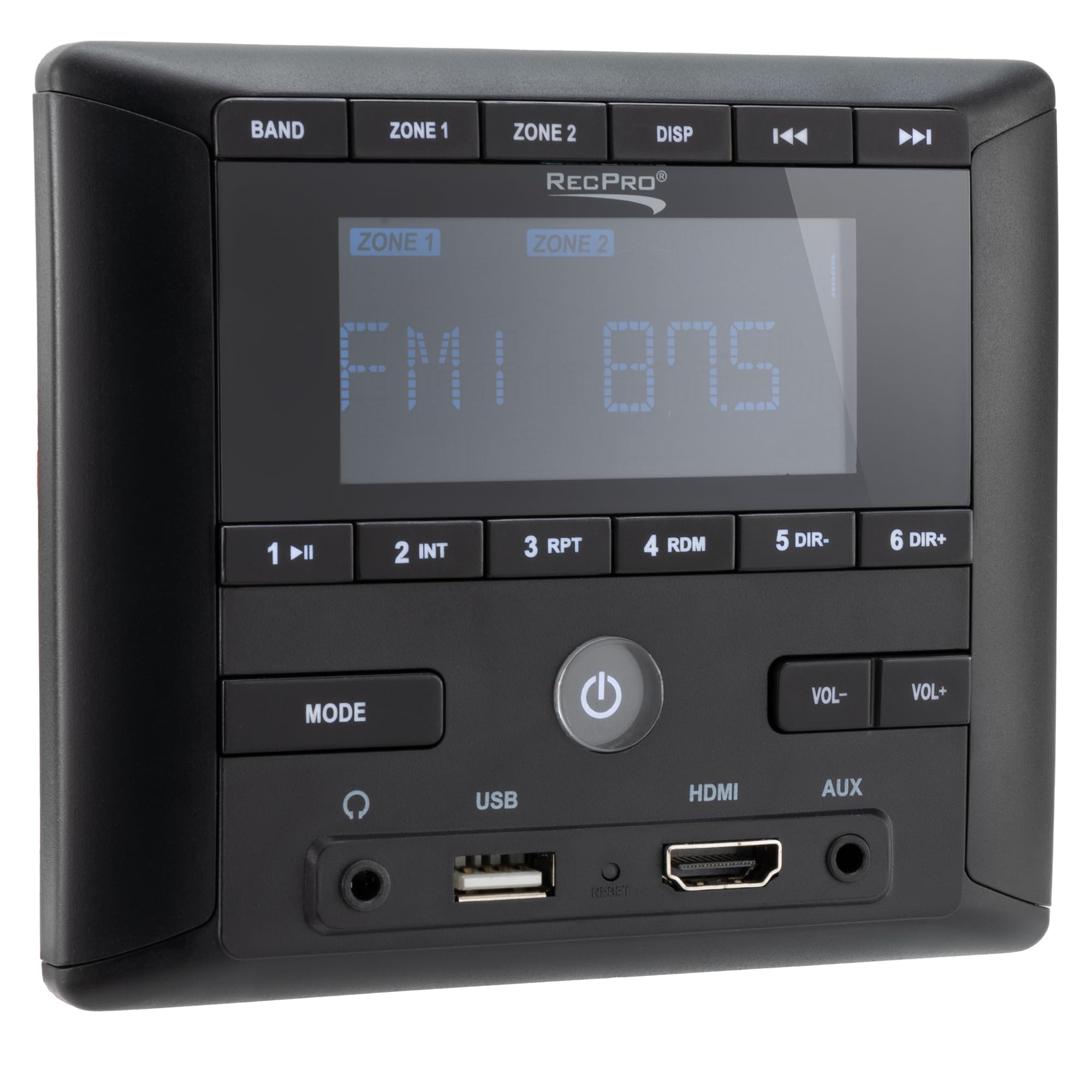 RecPro RV Stereo AM/FM Radio with Bluetooth | Aux-in | HDMI | 4-Channel Audio | 2 Zones | RV Sound System