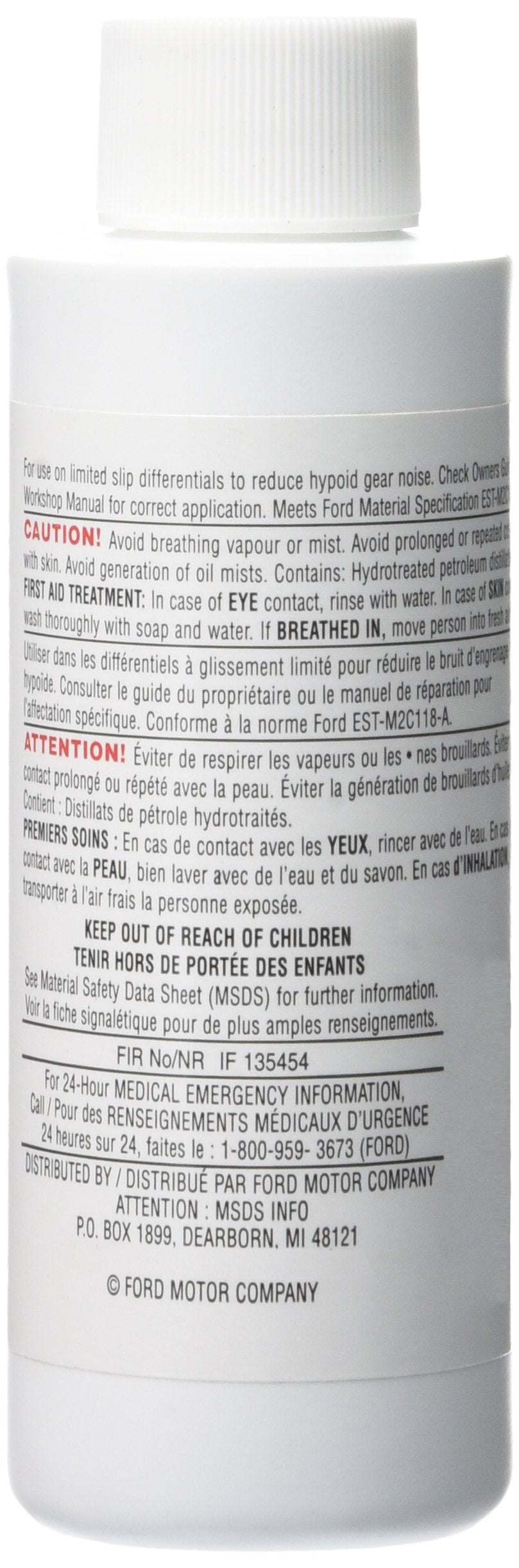 Friction Modifier Additive, Clutch Type Limited Slip Differential, 3.80 Oz Bottle, Each